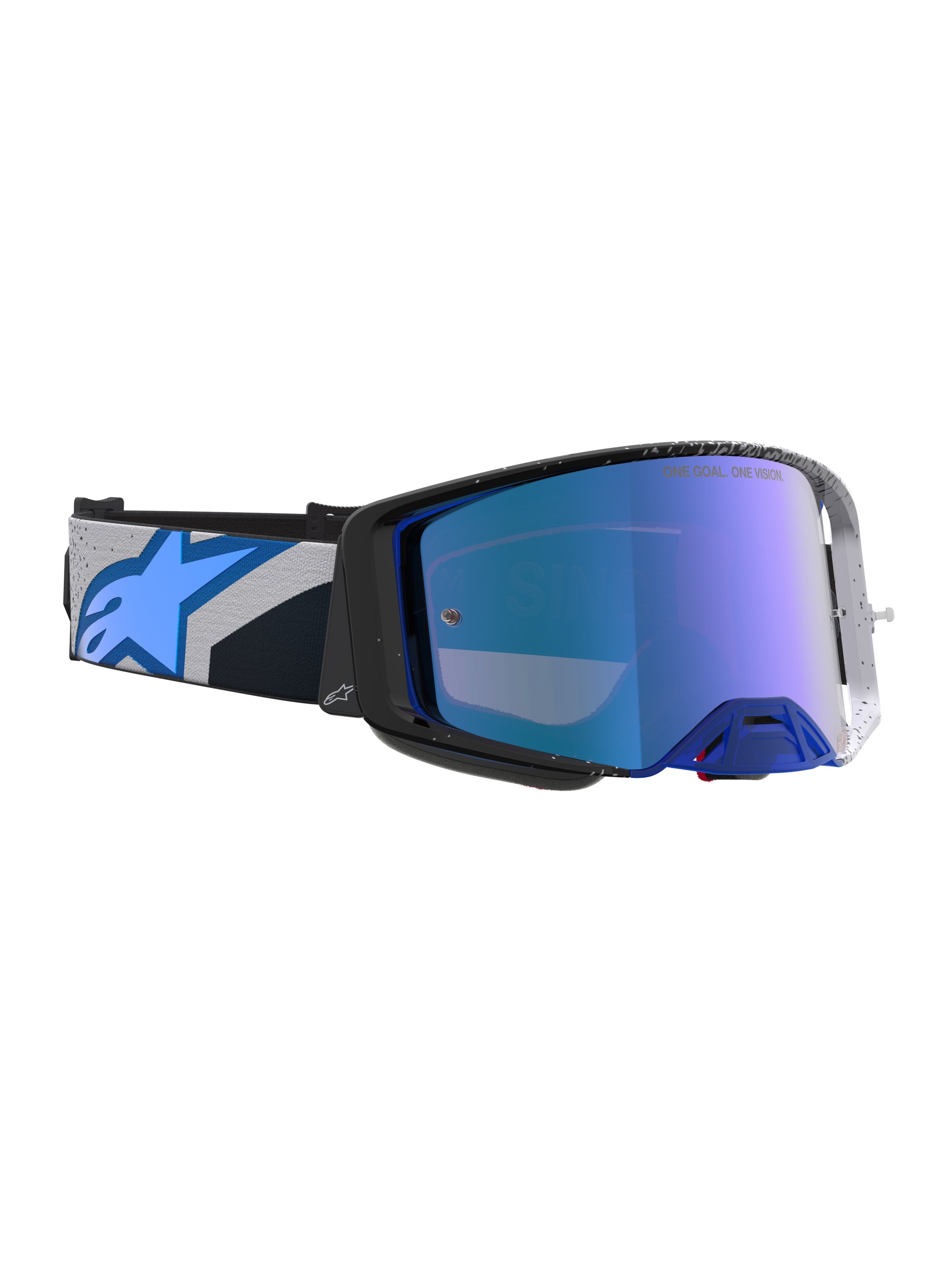 Alpinestars Goggle Supertech Hiten Svart Blithe Blå Spegel Blå