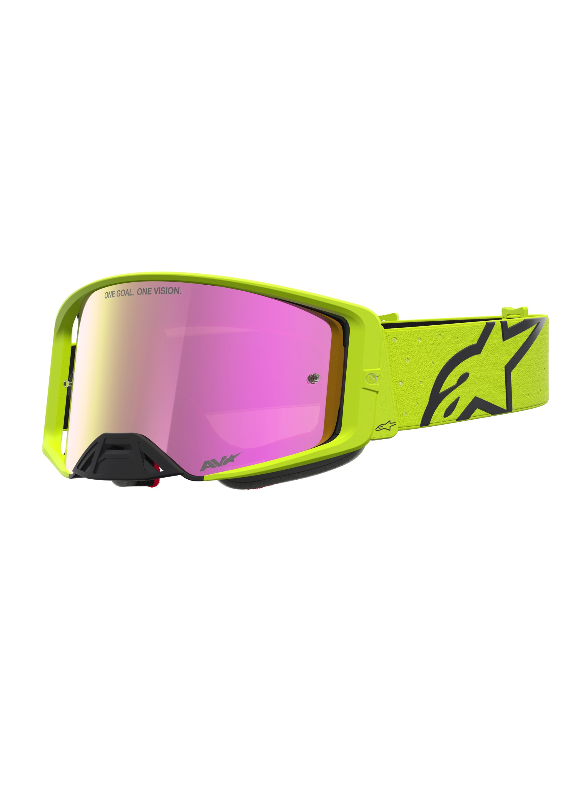 Alpinestars Goggle Supertech Vesta Gul Fluo Svart Spegel Röd