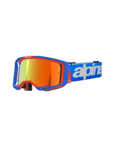 Alpinestars Goggle Vision 8 WORDMARK Blå/Orange/Spegel Röd