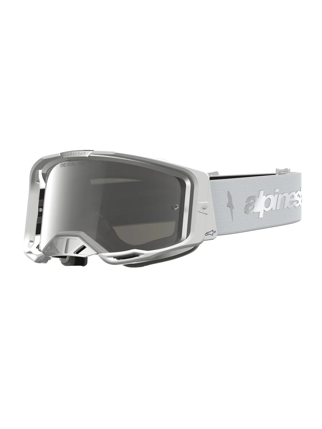 Alpinestars Goggle Vision 8 Amber Vit Silver Spegel Silver