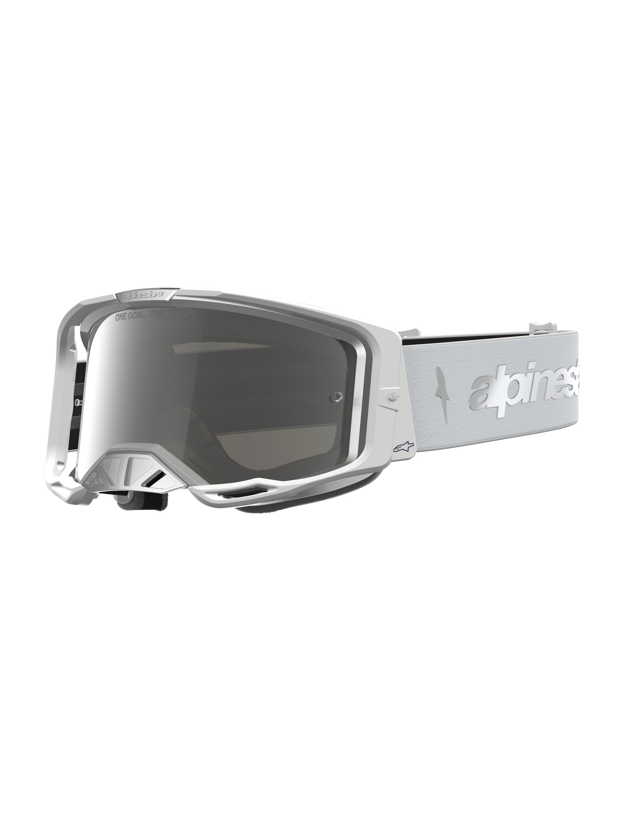 Alpinestars Goggle Vision 8 Amber Vit Silver Spegel Silver