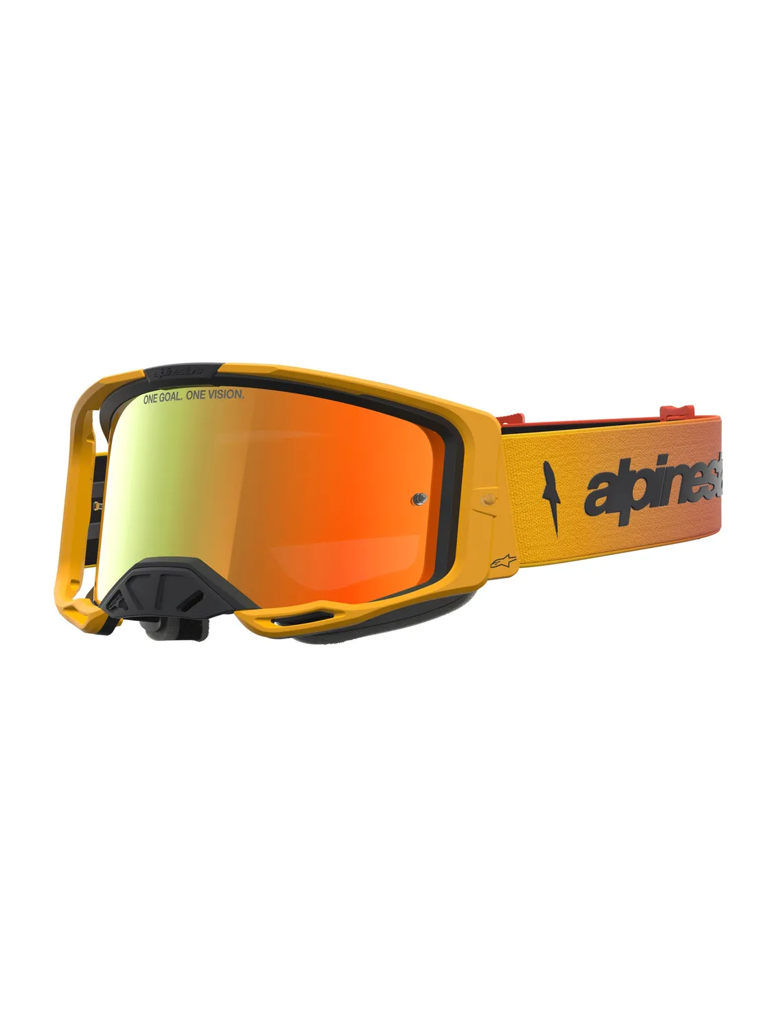 Alpinestars Goggle Vision 8 Amber Fire Röd Svart Spegel Röd
