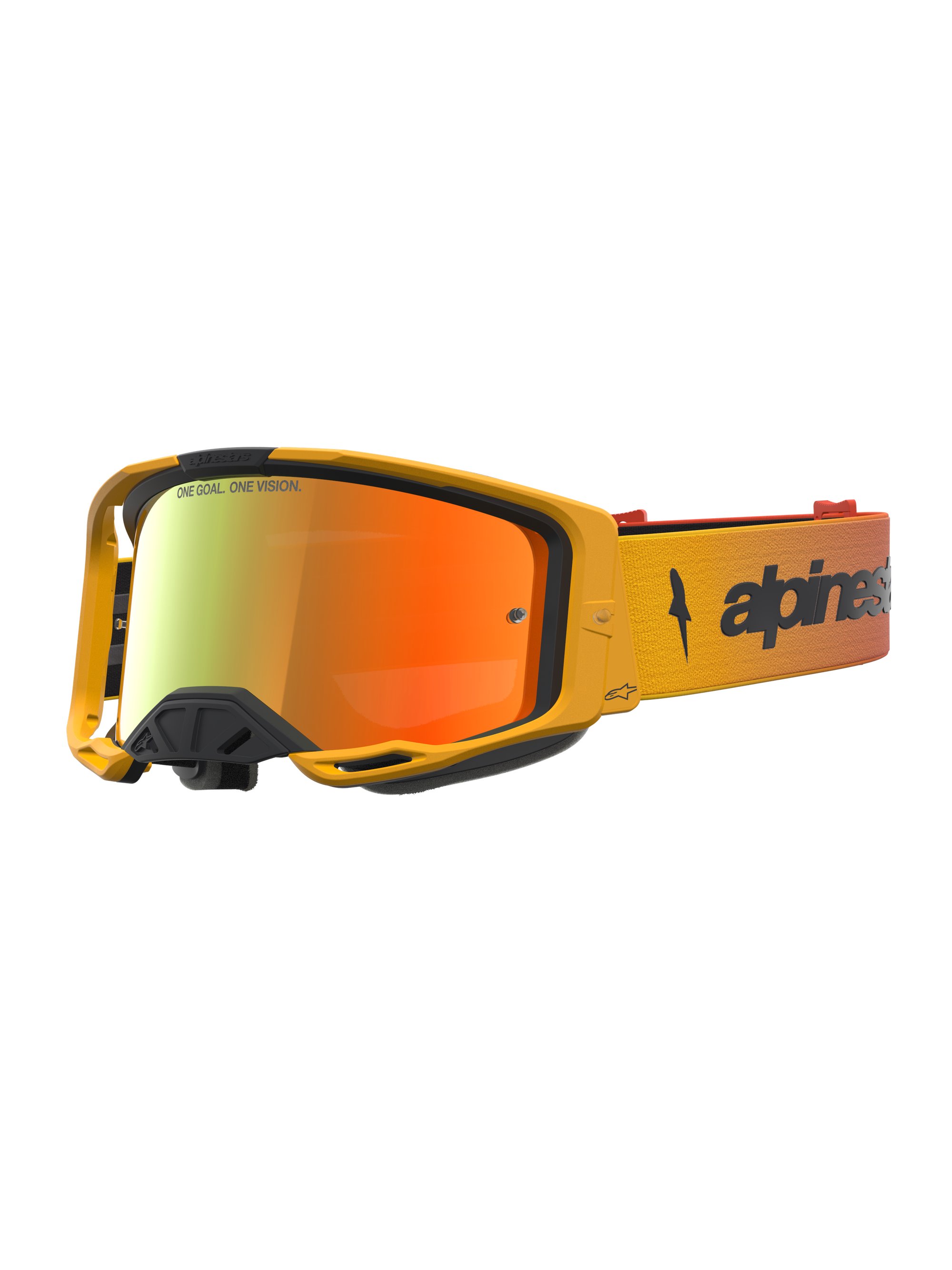 Alpinestars Goggle Vision 8 Amber Fire Röd Svart Spegel Röd