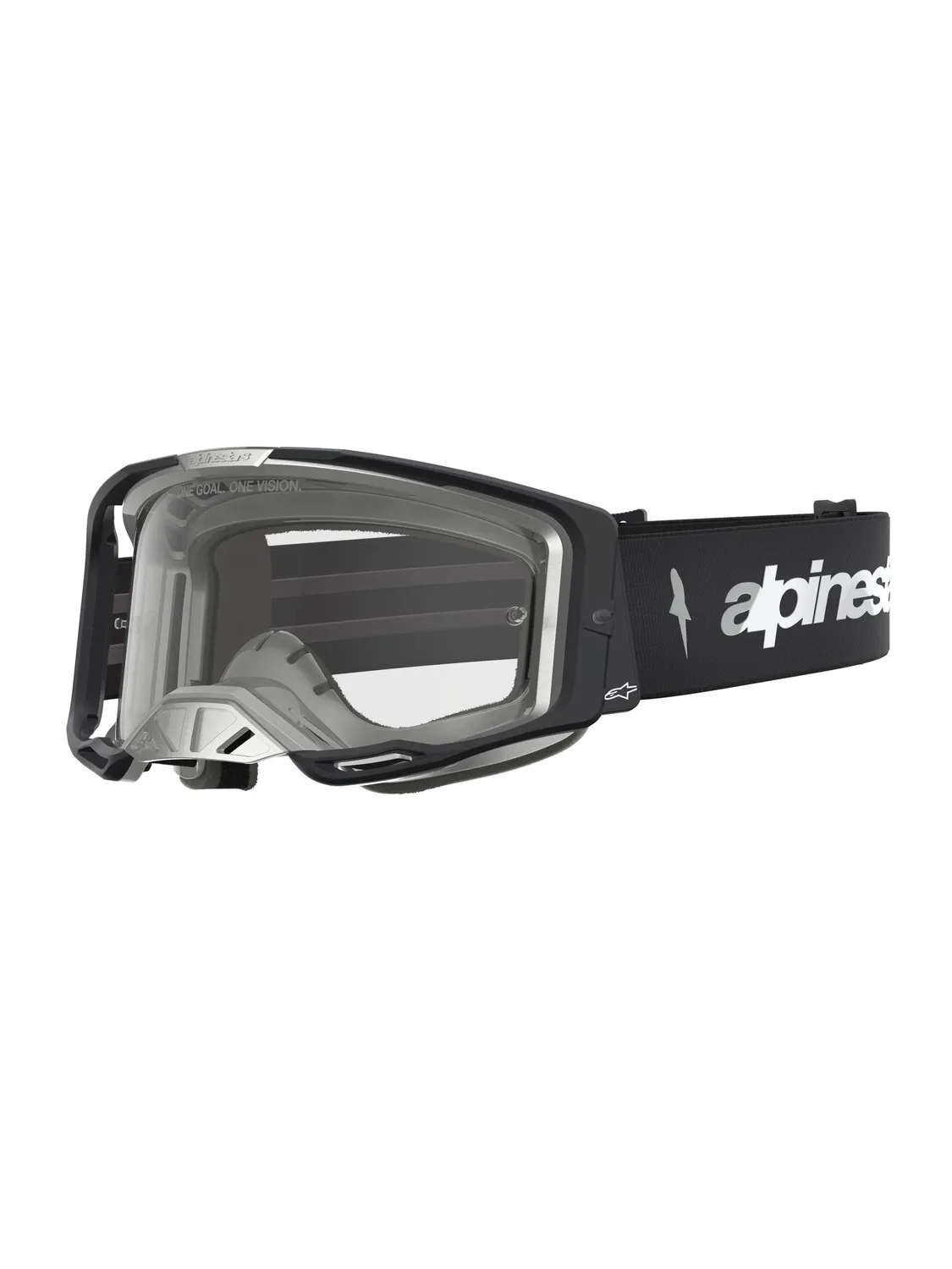 Alpinestars Goggle Vision 8 Amber Svart Silver Klar