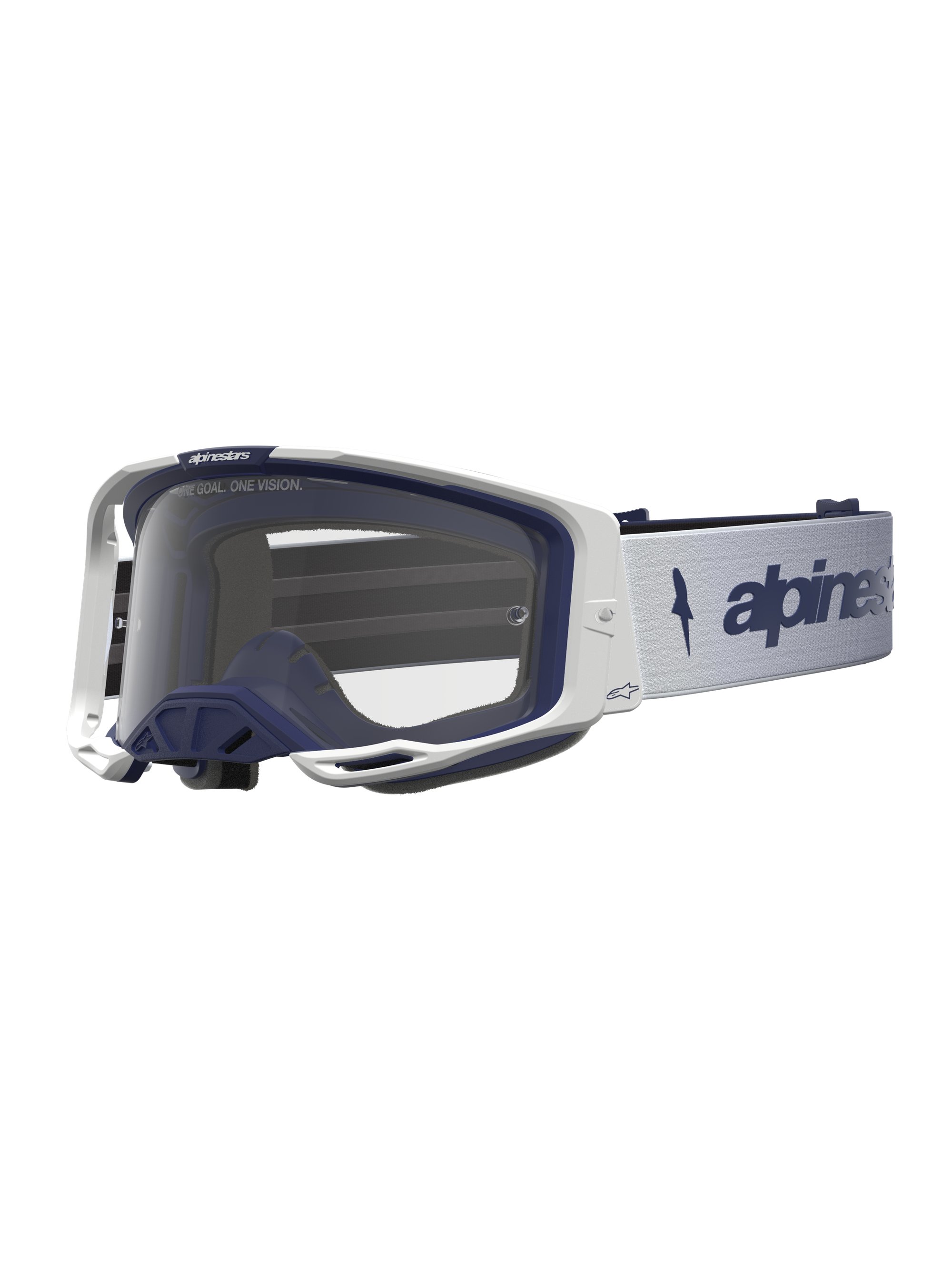 Alpinestars Goggle Vision 8 Amber Vit Blå Klar