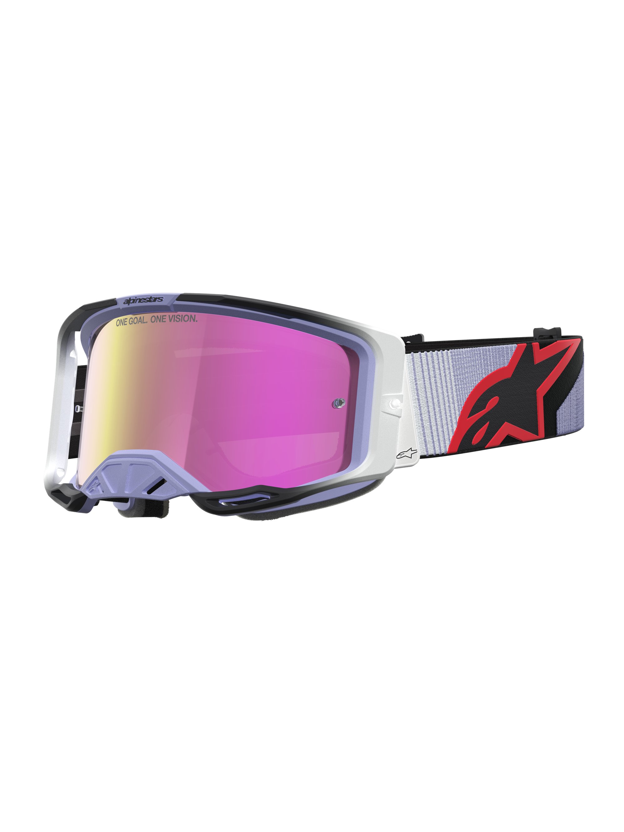Alpinestars Goggle Vision 8 Maven Lavender Svart Spegel Rosa