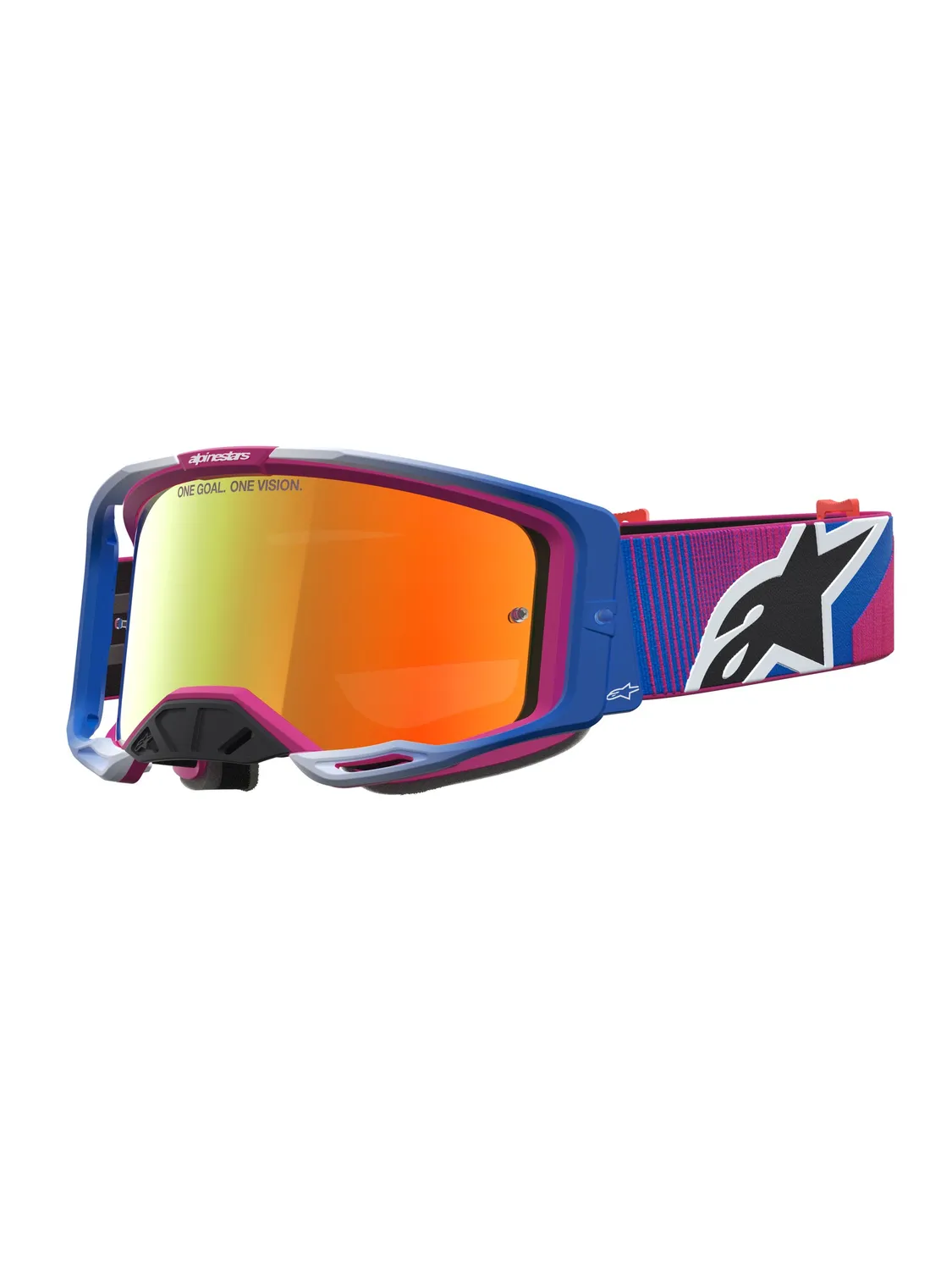 Alpinestars Goggle Vision 8 Maven Fire Röd Svart Spegel Röd