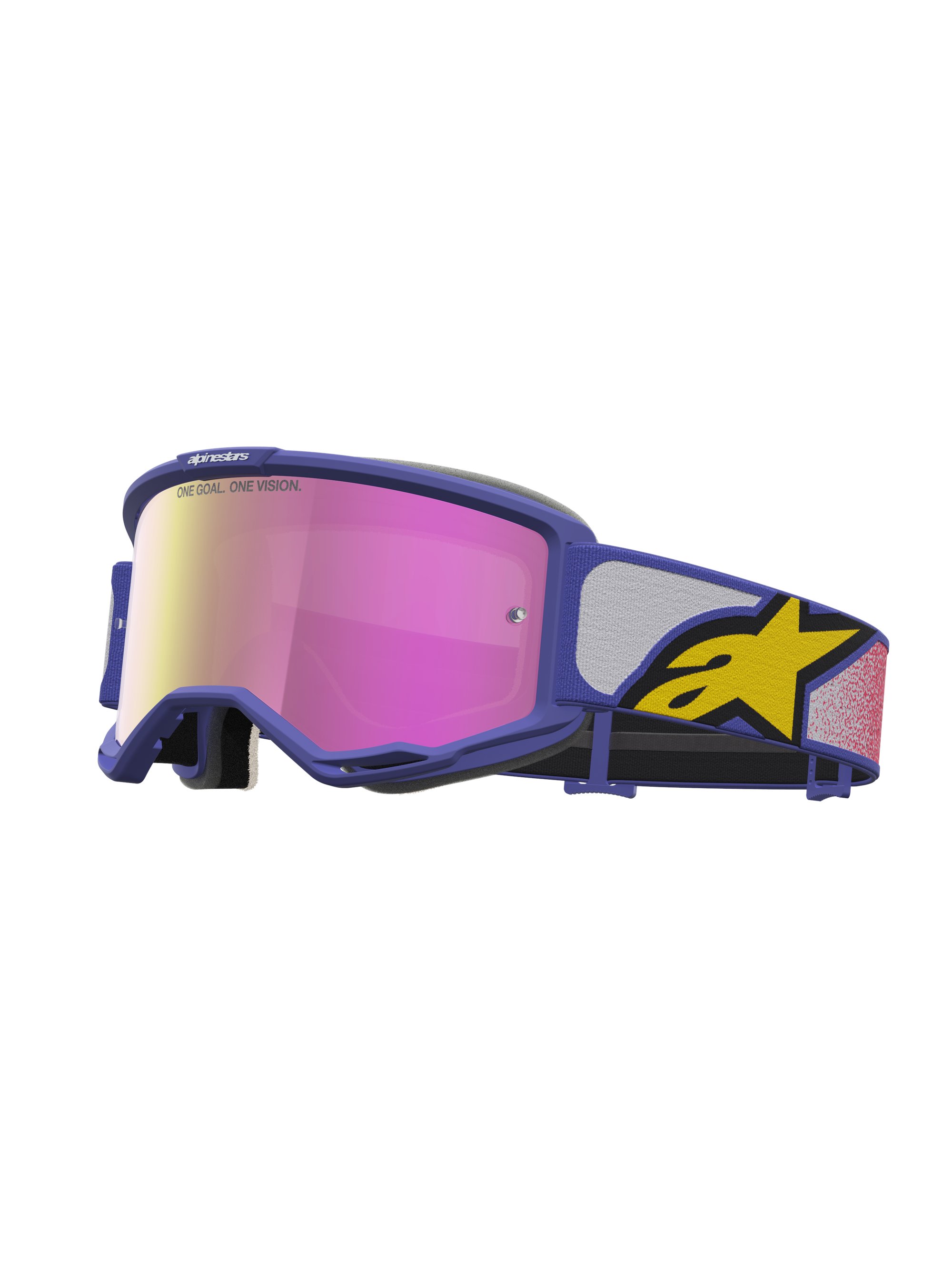 Alpinestars Goggle Vision 5 Drag Röd Lila Spegel Rosa