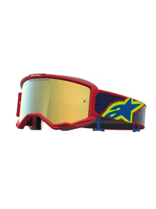 Alpinestars Goggle Vision 5 Drag Fire Röd Blå Spegel Guld