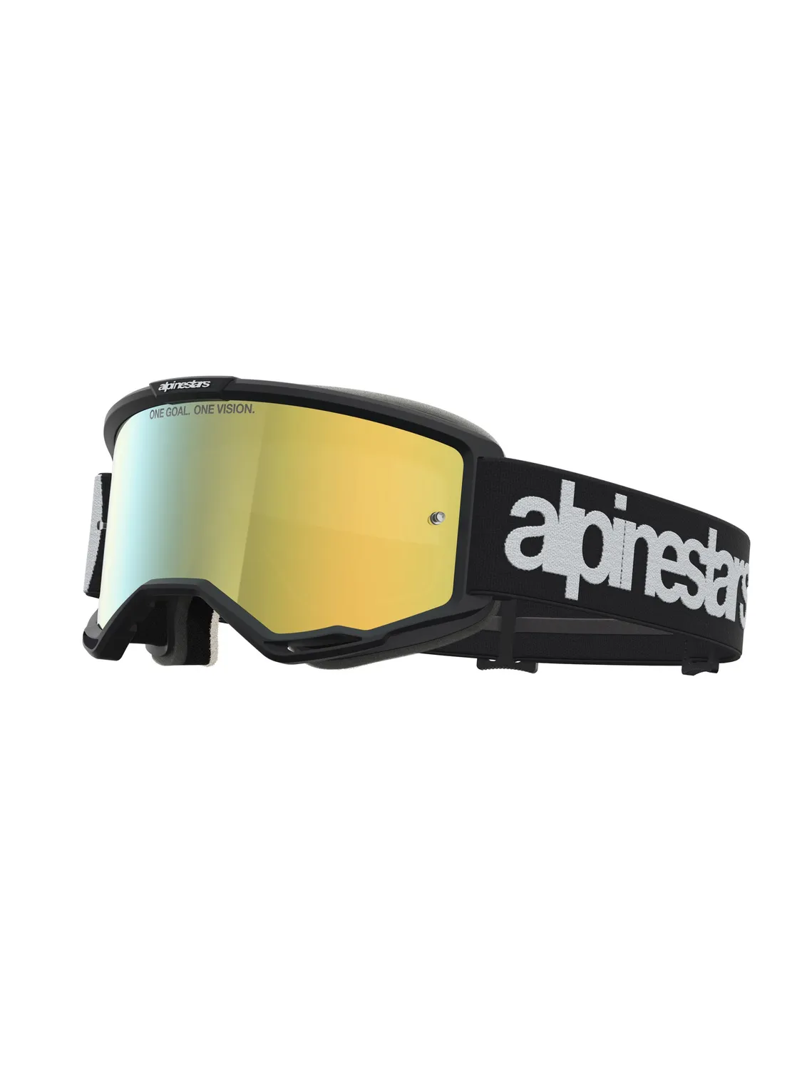 Alpinestars Goggle Vision 5 Hone Svart Vit Spegel Guld