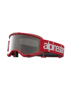 Alpinestars Goggle Vision 5 Hone Röd Vit Spegel Silver