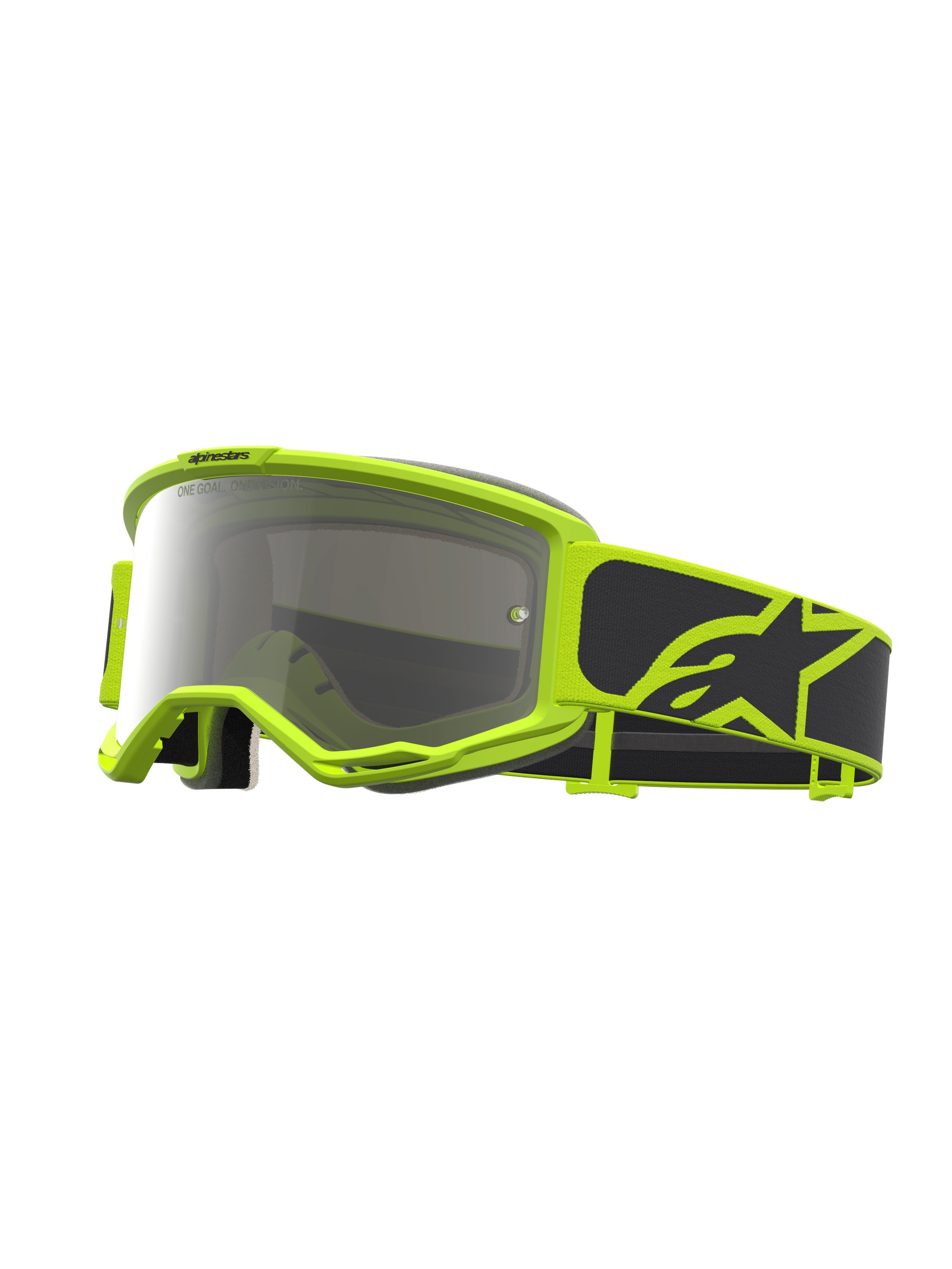 Alpinestars Goggle Vision 5 Rora Svart Gul Fluo Spegel Silver