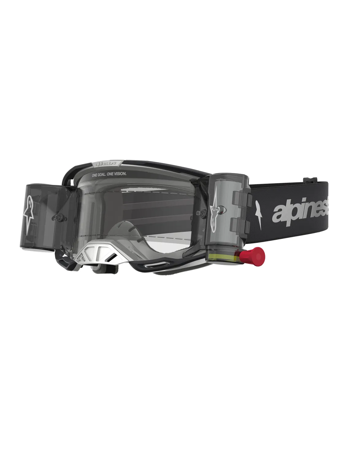 Alpinestars Goggle Vision 8 Amber Roll-Off Svart Silver Klar
