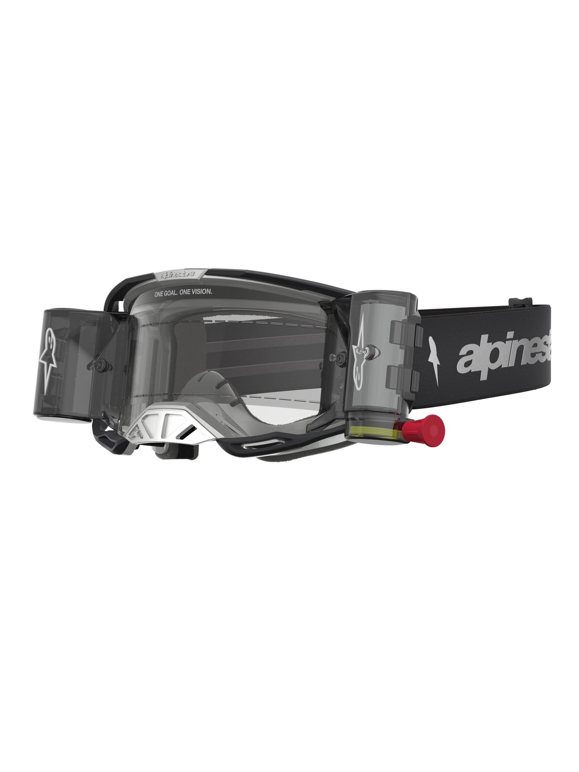 Alpinestars Goggle Vision 8 Amber Roll-Off Svart Silver Klar