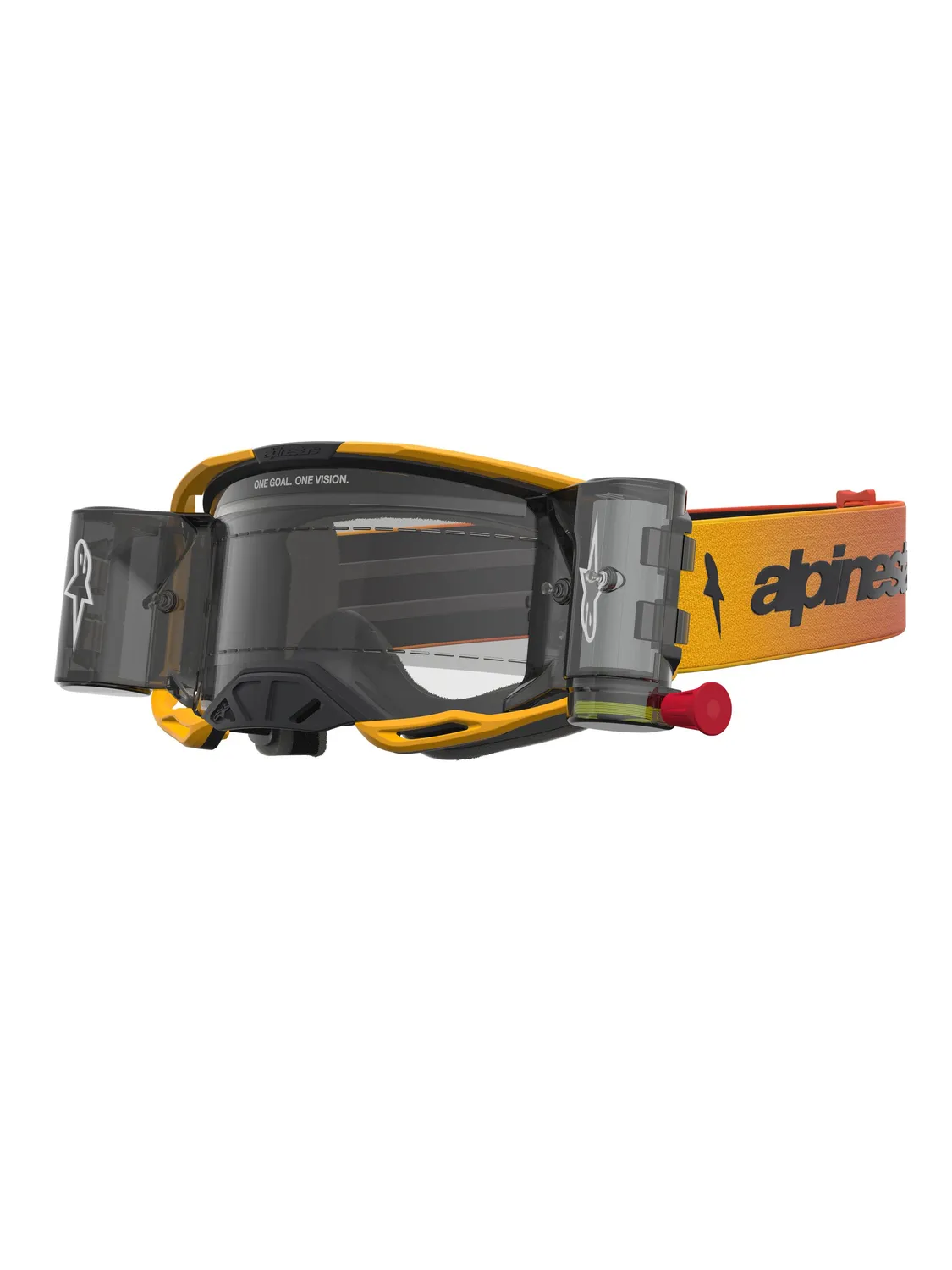 Alpinestars Goggle Vision 8 Amber Roll-Off Gul Röd Svart Klar