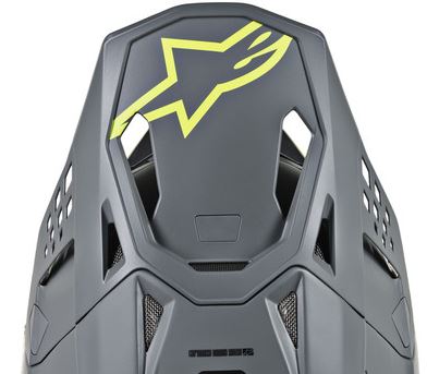 Alpinestars Skärm S-M8 - RADIUM Grå/gul fluo