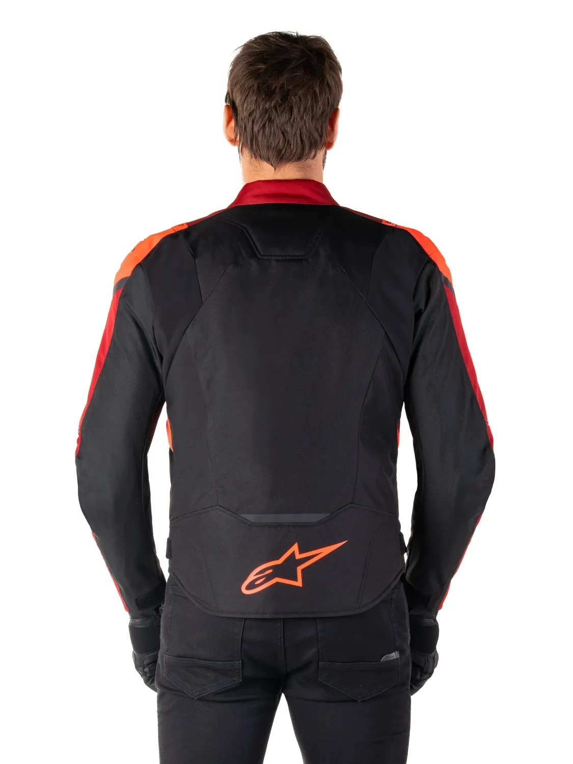Alpinestars Jacka T-Jaws v4 Vattentät Svart/Röd Fluo 