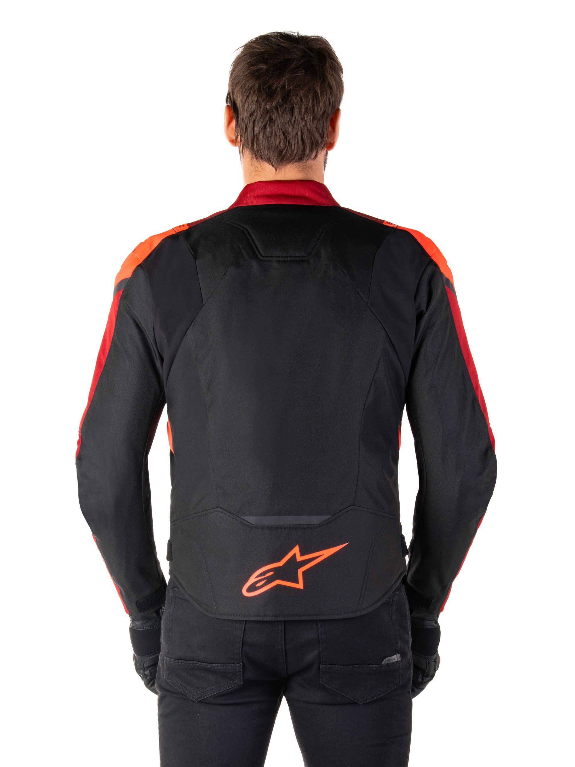 Alpinestars Jacka T-Jaws v4 Vattentät Svart/Röd Fluo 