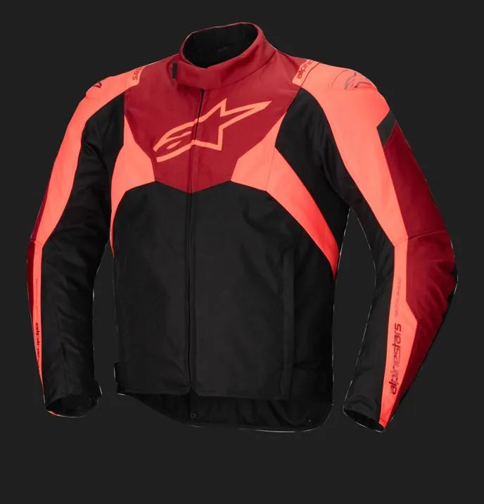 Alpinestars Jacka T-Jaws v4 Vattentät Svart/Röd/Röd Fluo 