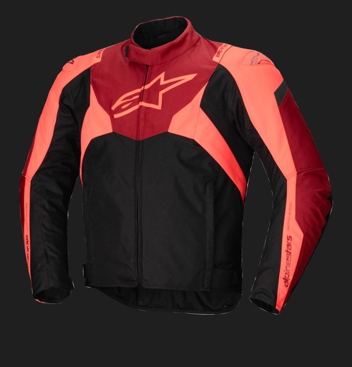 Alpinestars Jacka T-Jaws v4 Vattentät Svart/Röd/Röd Fluo 
