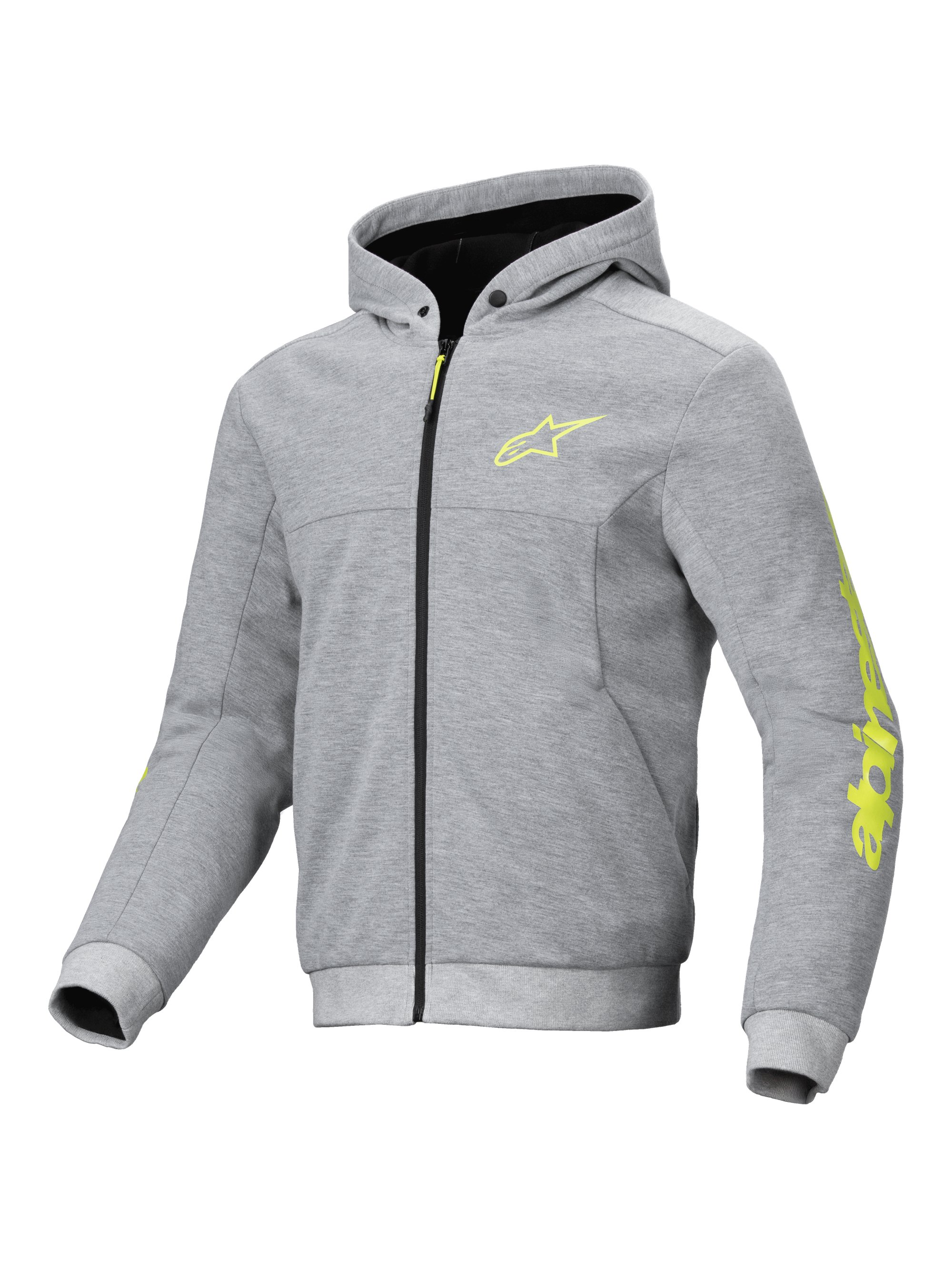 Alpinestars Hoodie Chrome v2 Grå/Gul Fluo