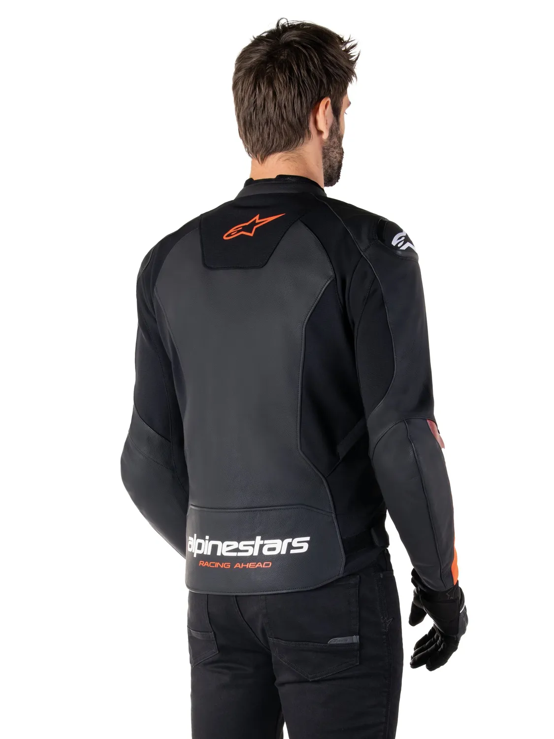Alpinestars Skinnjacka Faster v3 Svart/Röd Fluo