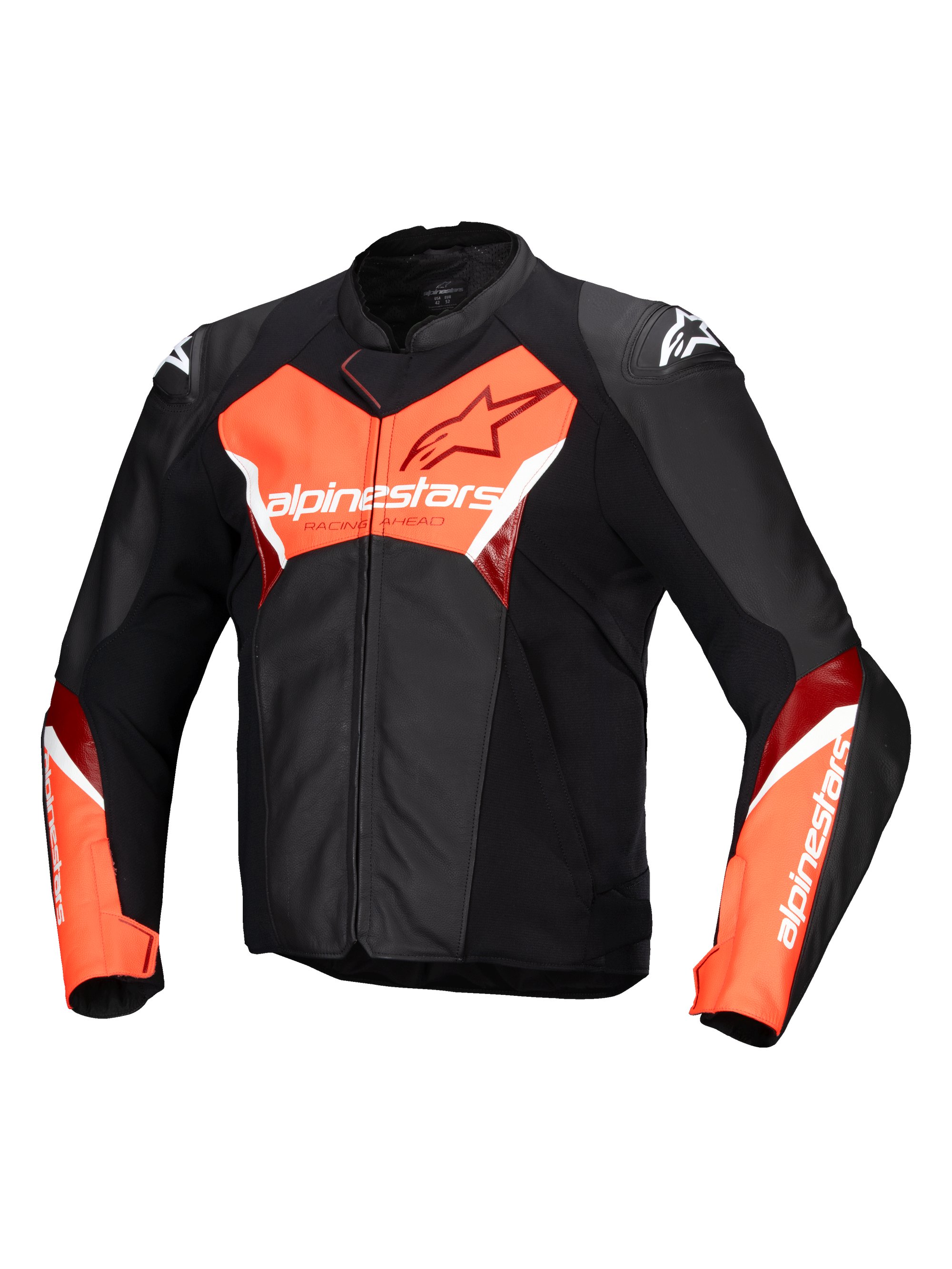 Alpinestars Skinnjacka Faster v3 Svart/Röd Fluo