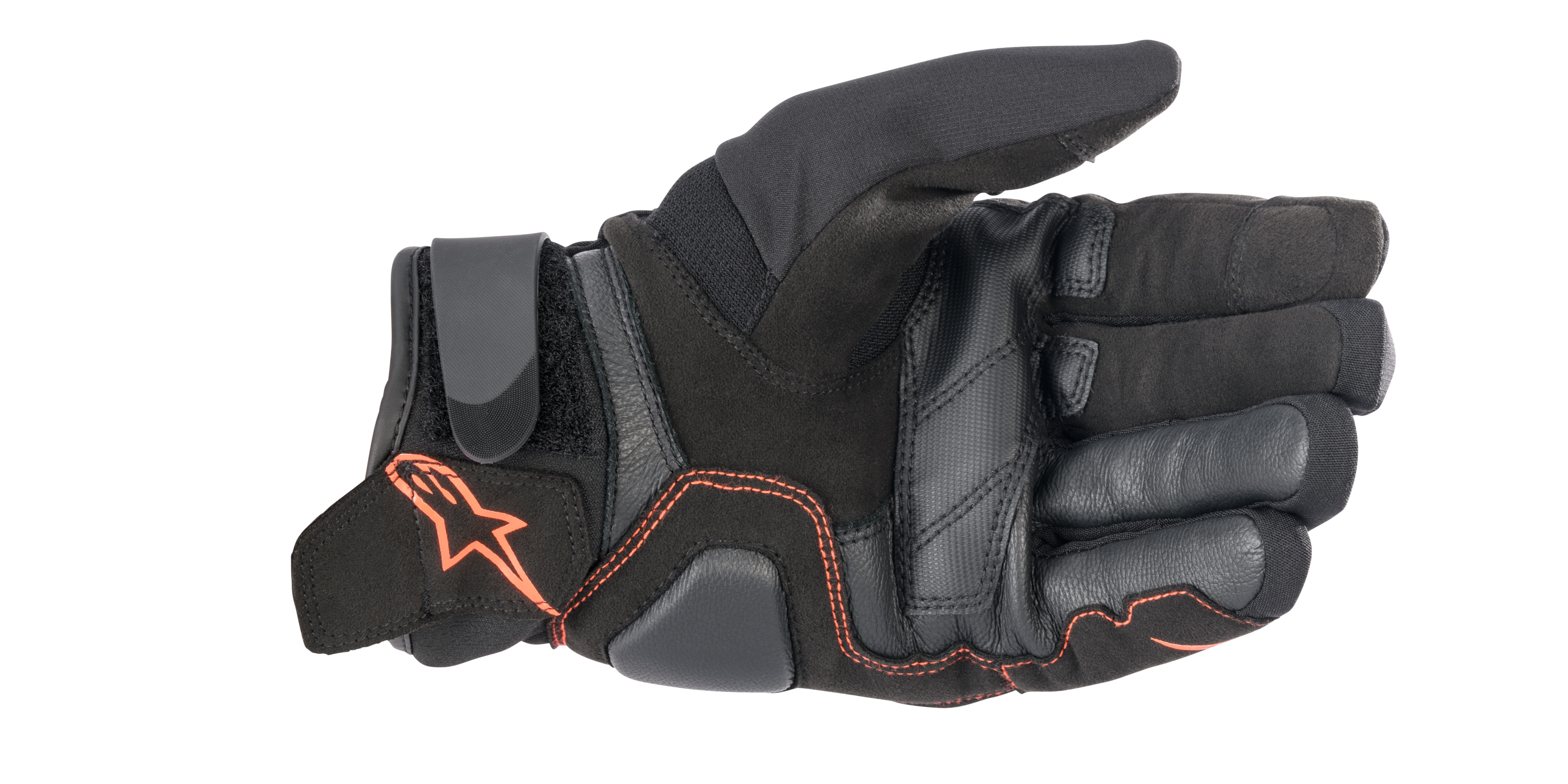 Alpinestars Handske SMX-1 Vattentät Svart/Röd Fluo 