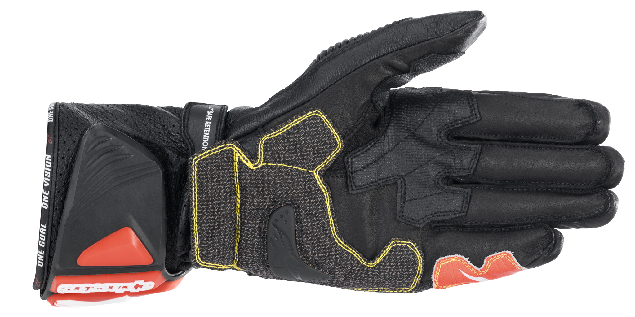 Alpinestars Handske GP-Tech v2 Svart/Vit/Röd fluo