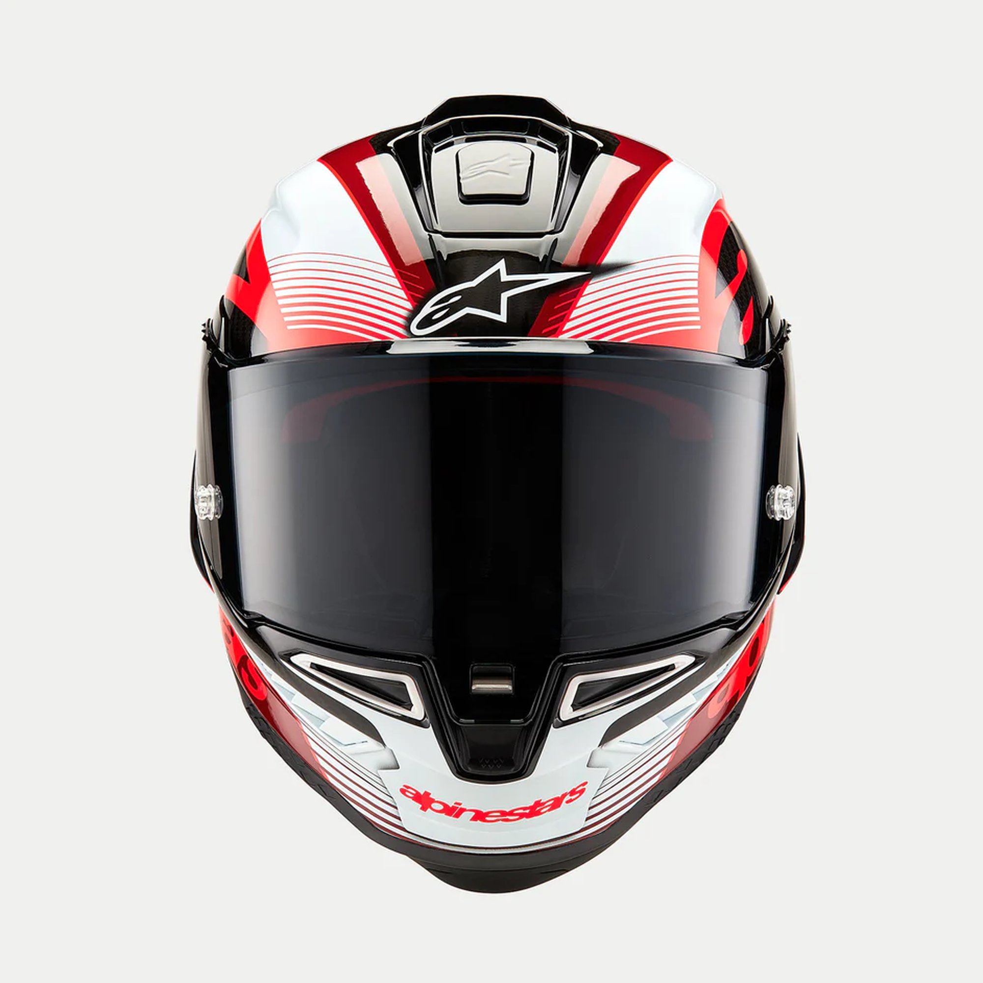 Alpinestars Hjälm Supertech R10 Team Svart/Carb/Röd/Vit