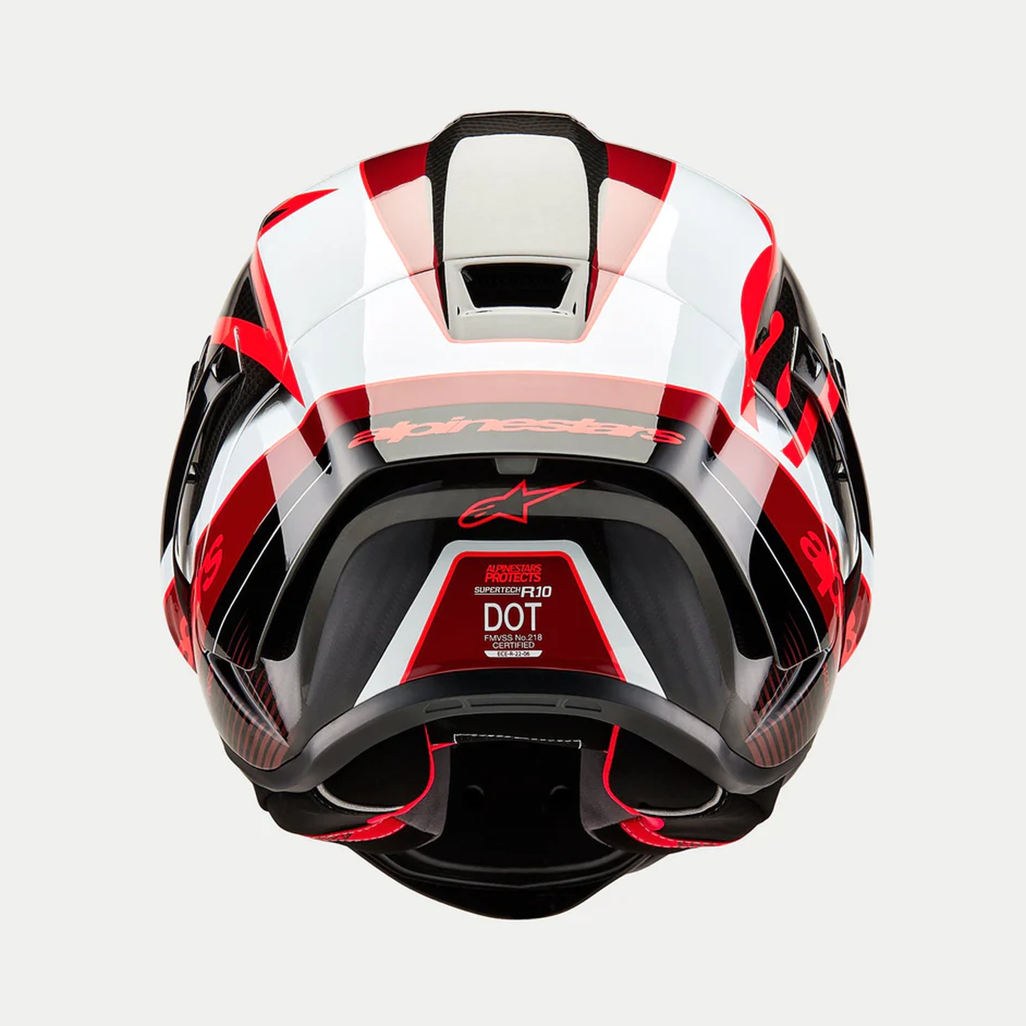 Alpinestars Hjälm Supertech R10 Team Svart/Carb/Röd/Vit