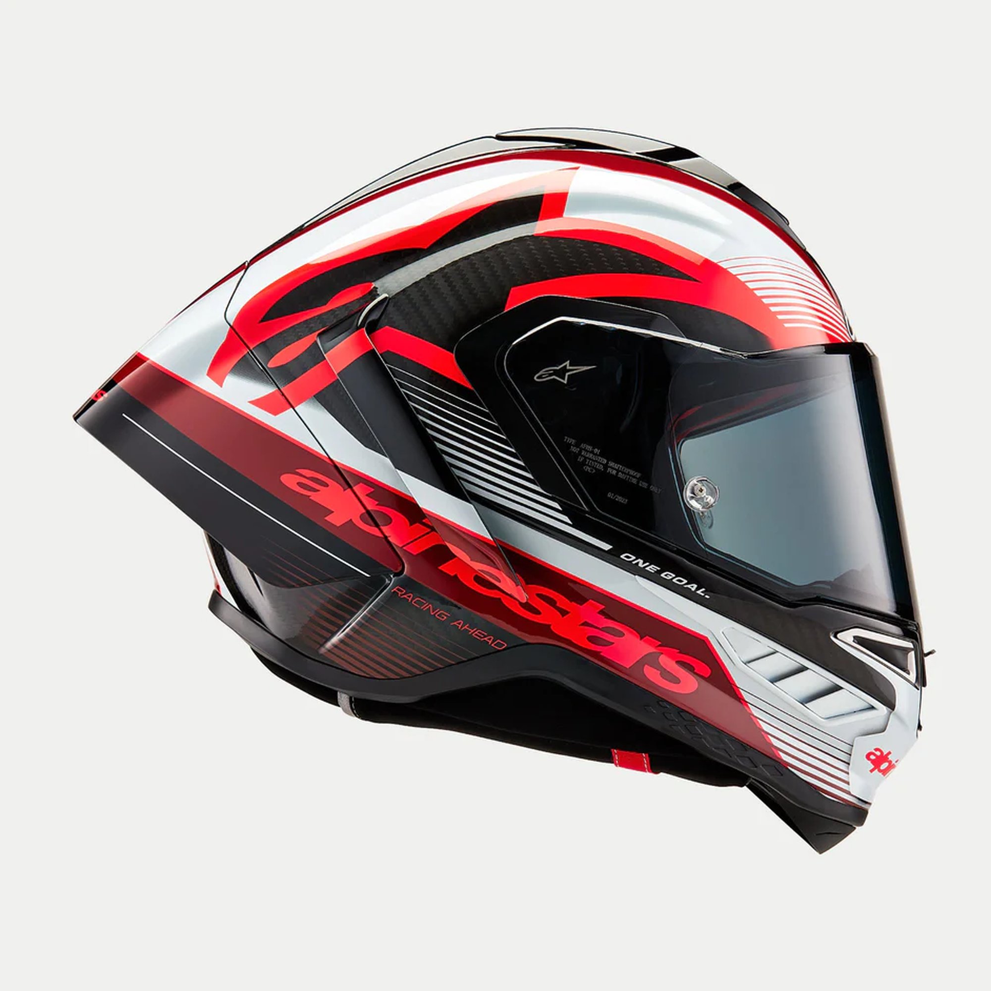 Alpinestars Hjälm Supertech R10 Team Svart/Carb/Röd/Vit