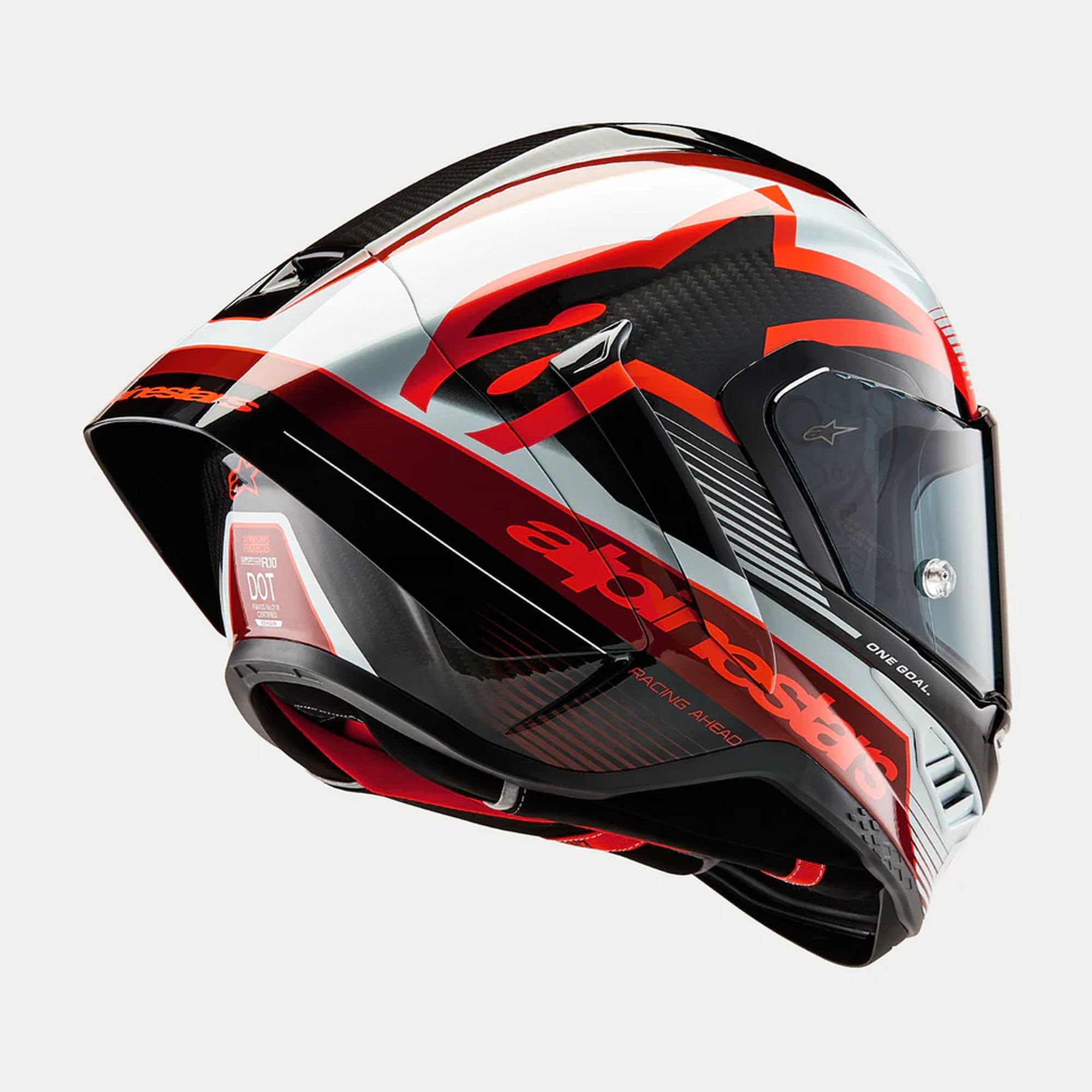 Alpinestars Hjälm Supertech R10 Team Svart/Carb/Röd/Vit