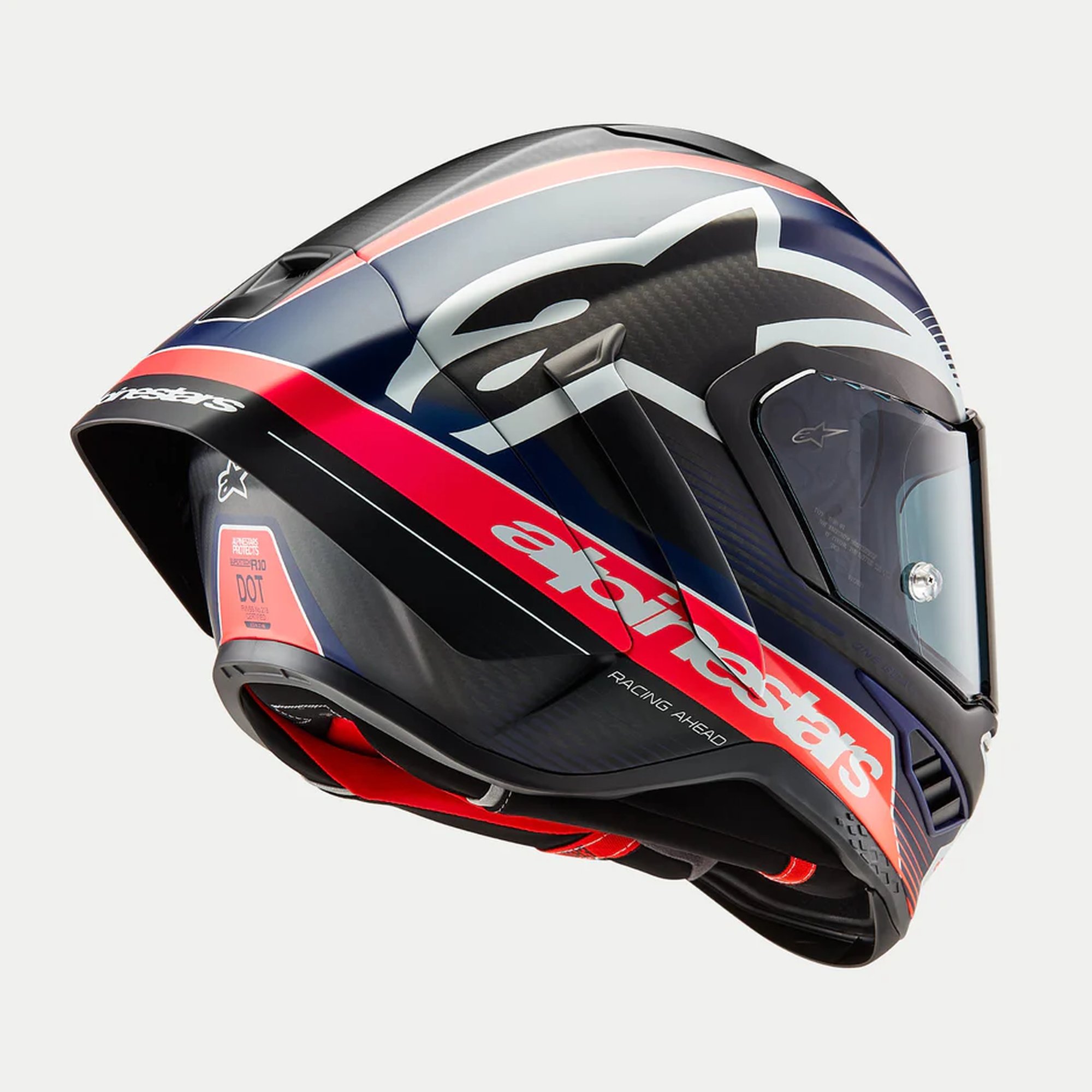 Alpinestars Hjälm Supertech R10 Team Svart/Carb/Blå/Vit