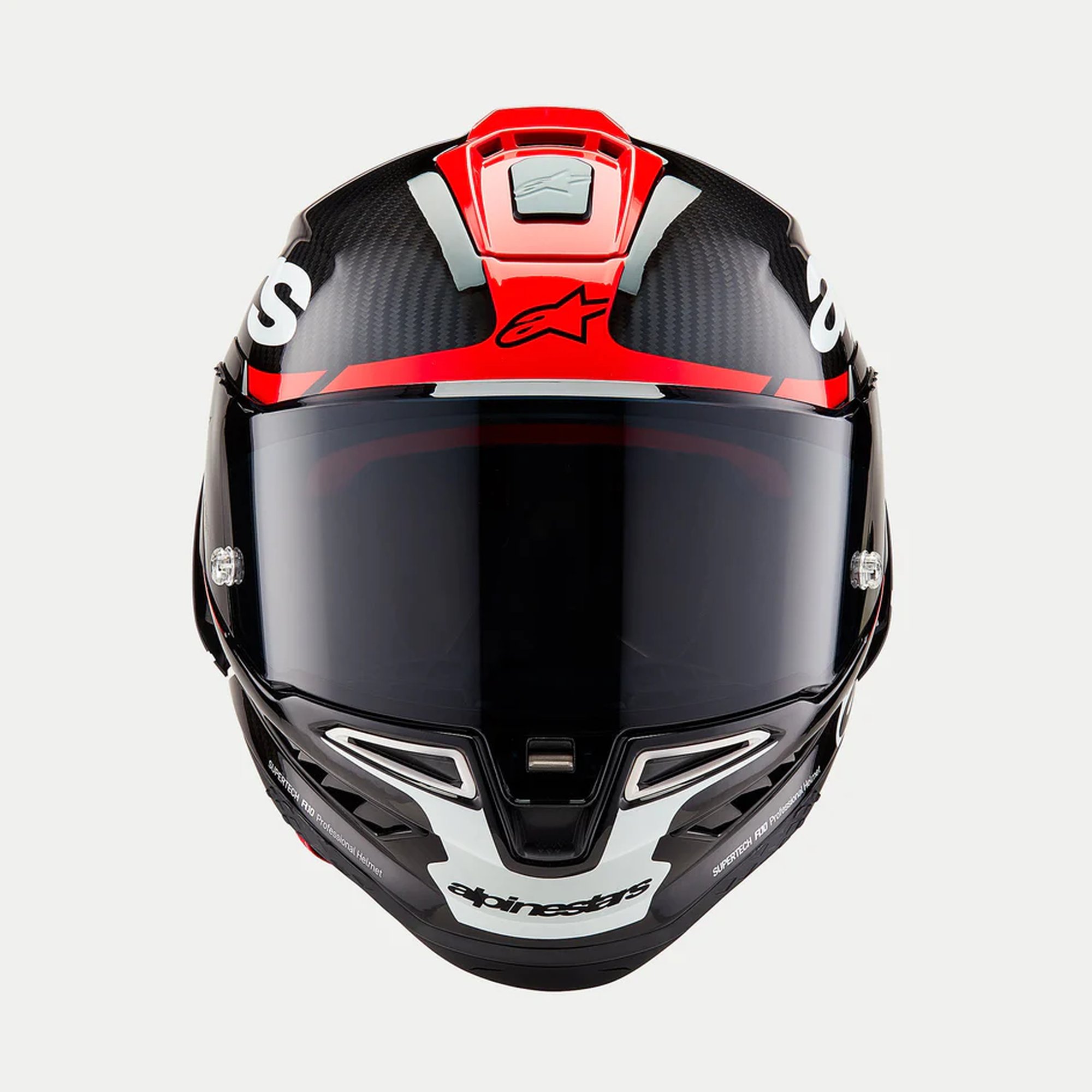 Alpinestars Hjälm Supertech R10 Element Svart/Carb/Fluo Röd/Vit