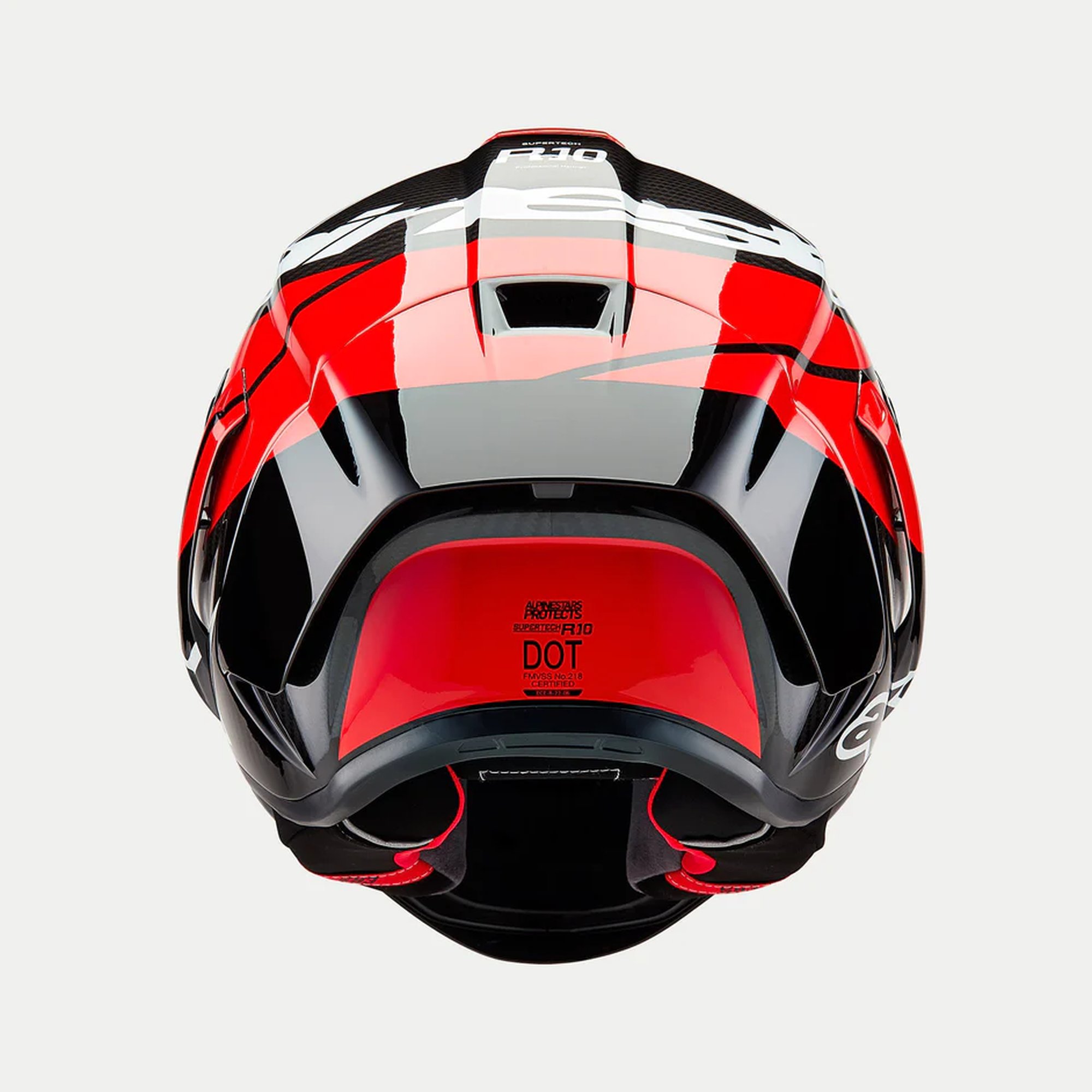 Alpinestars Hjälm Supertech R10 Element Svart/Carb/Fluo Röd/Vit