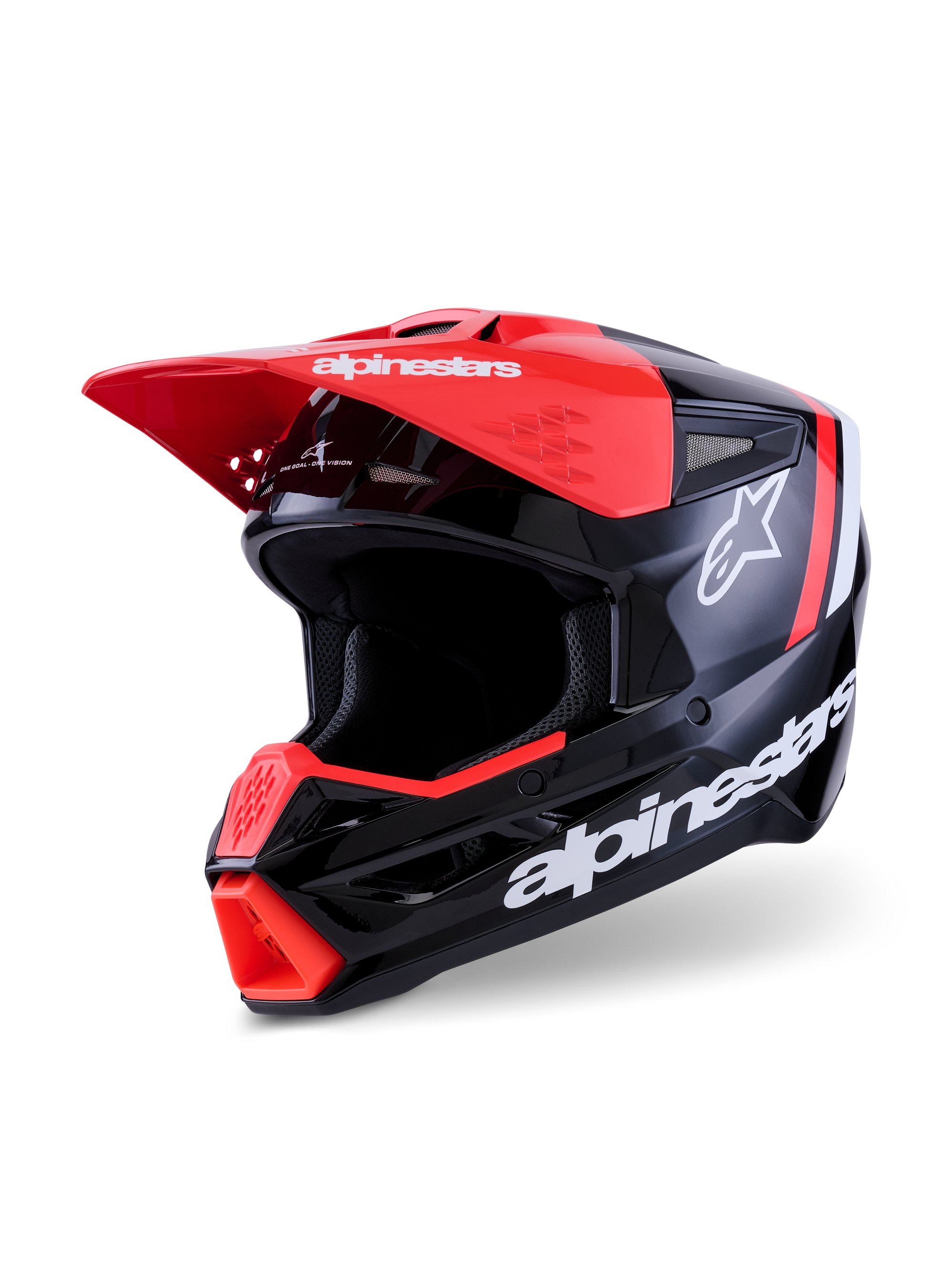 Alpinestars Hjälm S-M3 Radium Svart/Fluo Röd/Vit