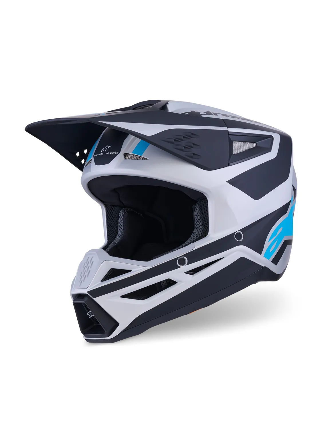 Alpinestars Hjälm S-M3 Heat Silver/Blå/Svart