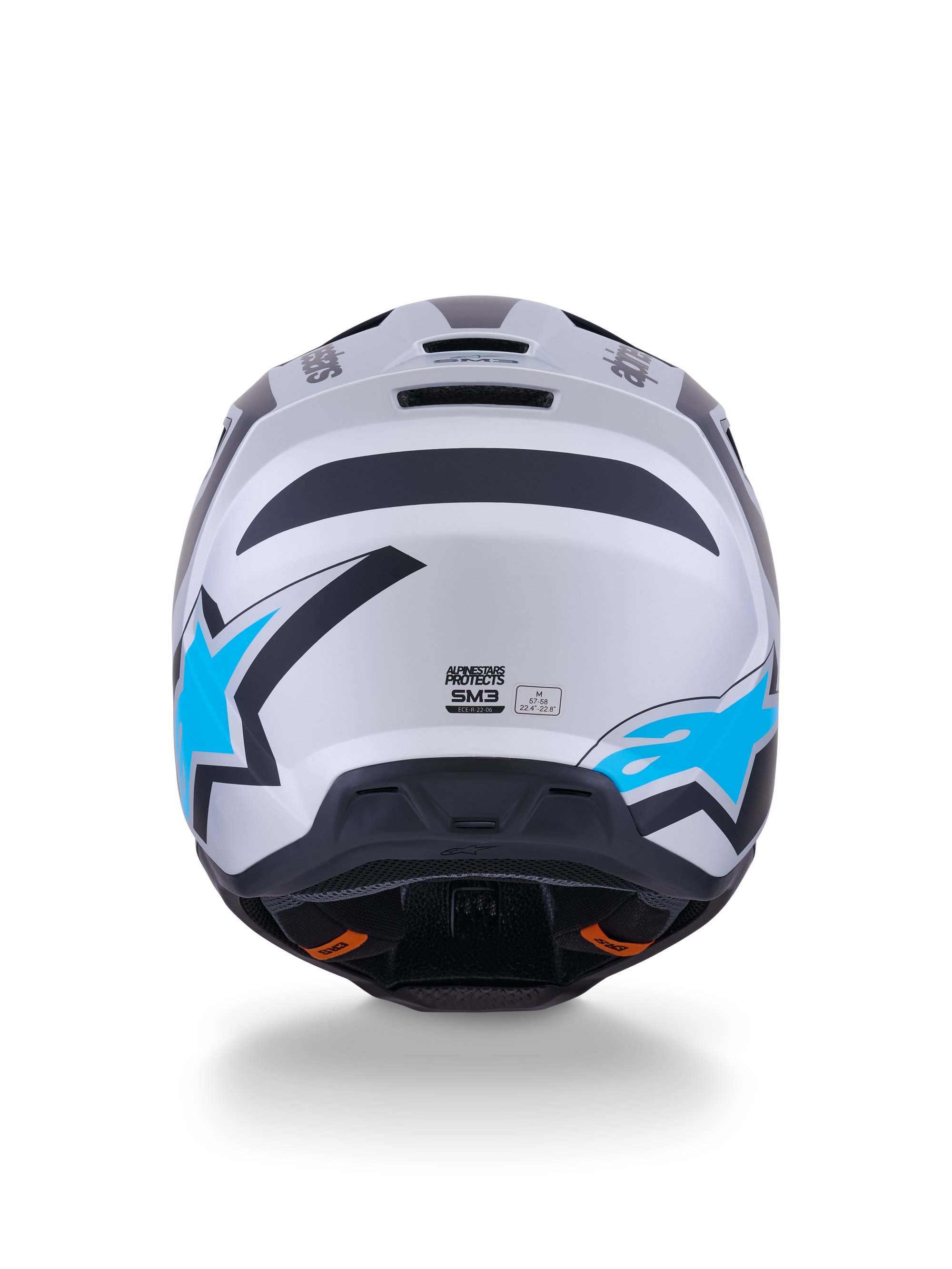 Alpinestars Hjälm S-M3 Heat Silver/Blå/Svart