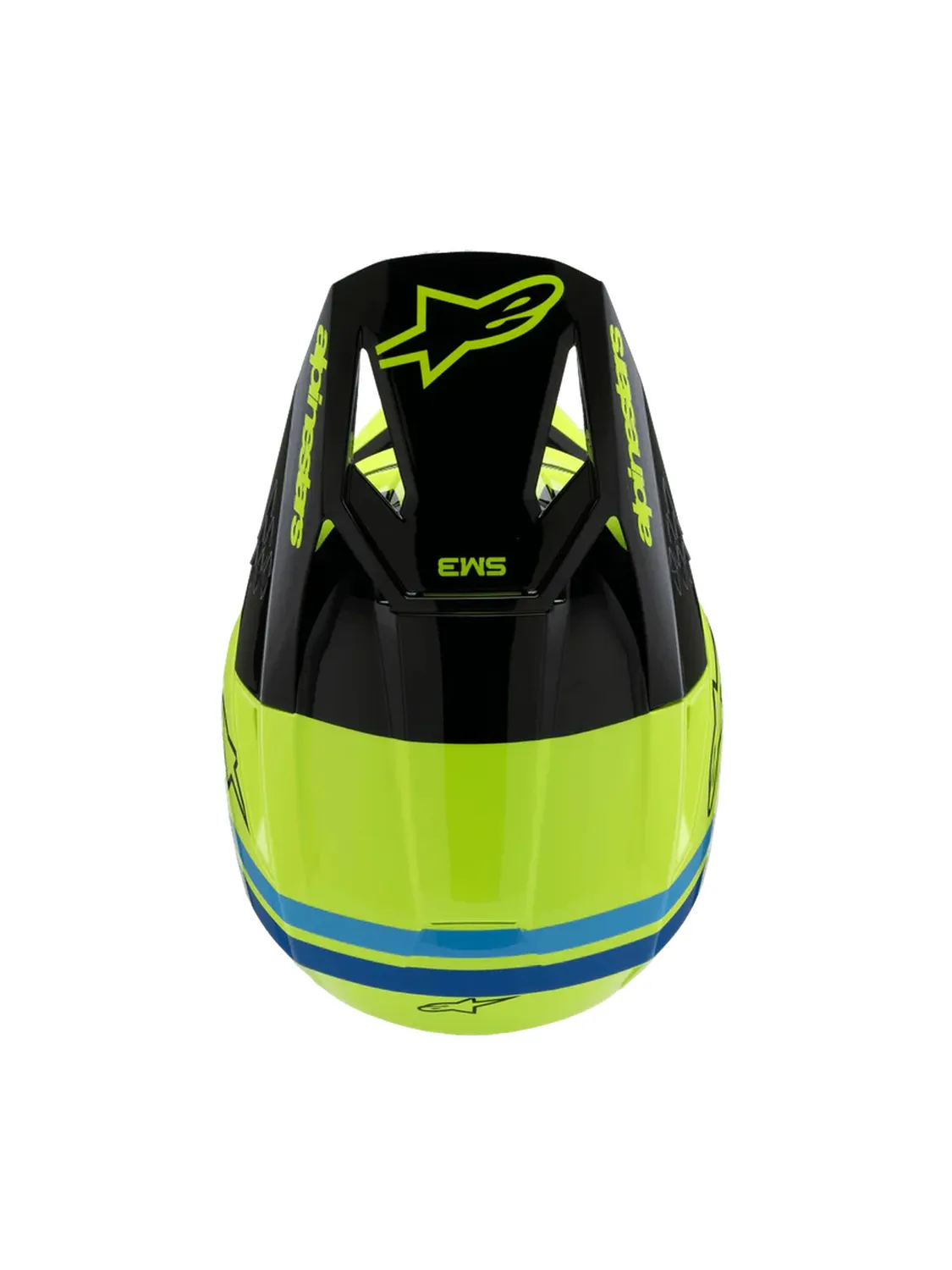 Alpinestars Hjälm SM3 Youth Radium Gul Fluo/Svart/Blå 