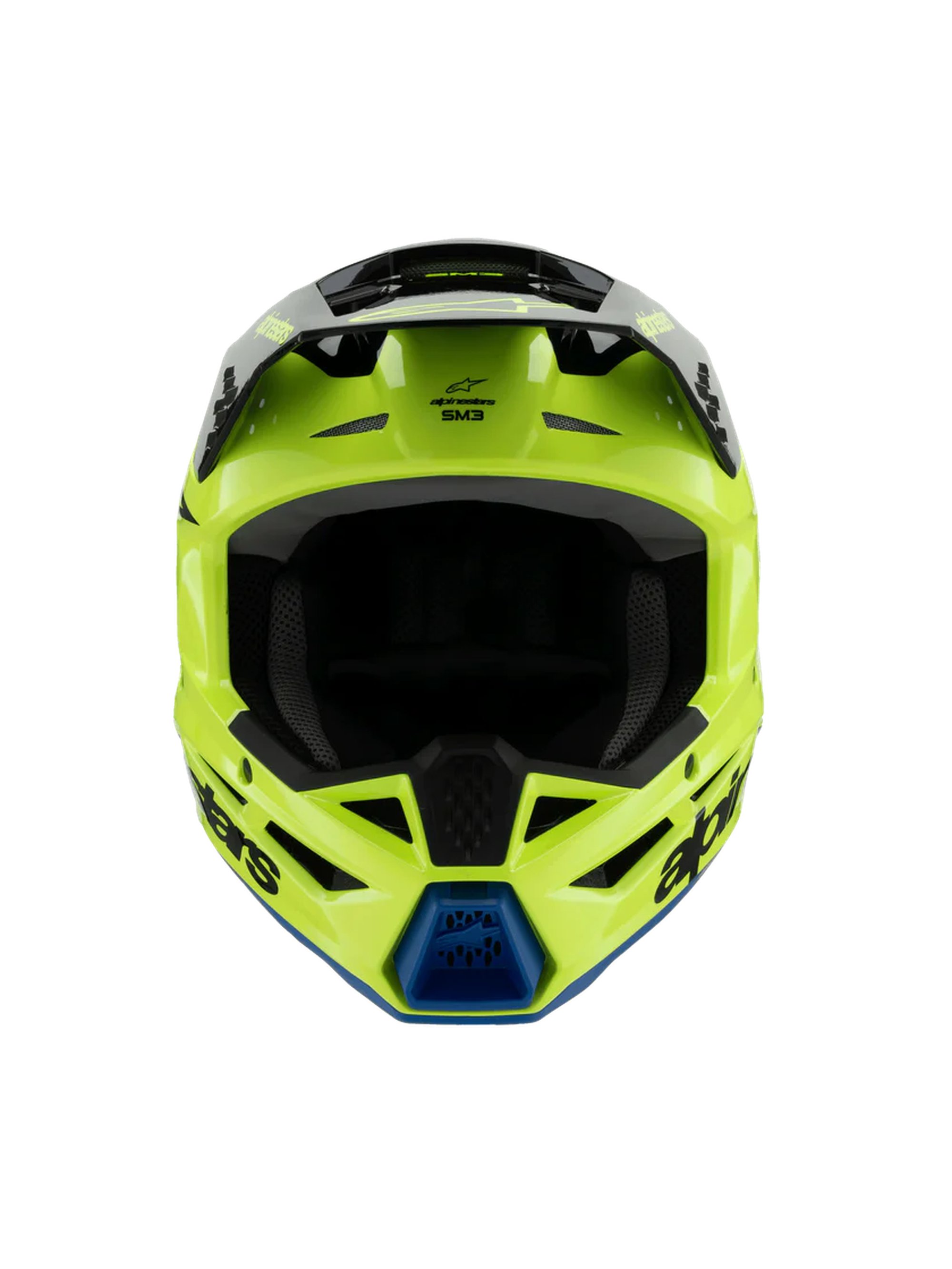 Alpinestars Hjälm SM3 Youth Radium Gul Fluo/Svart/Blå 