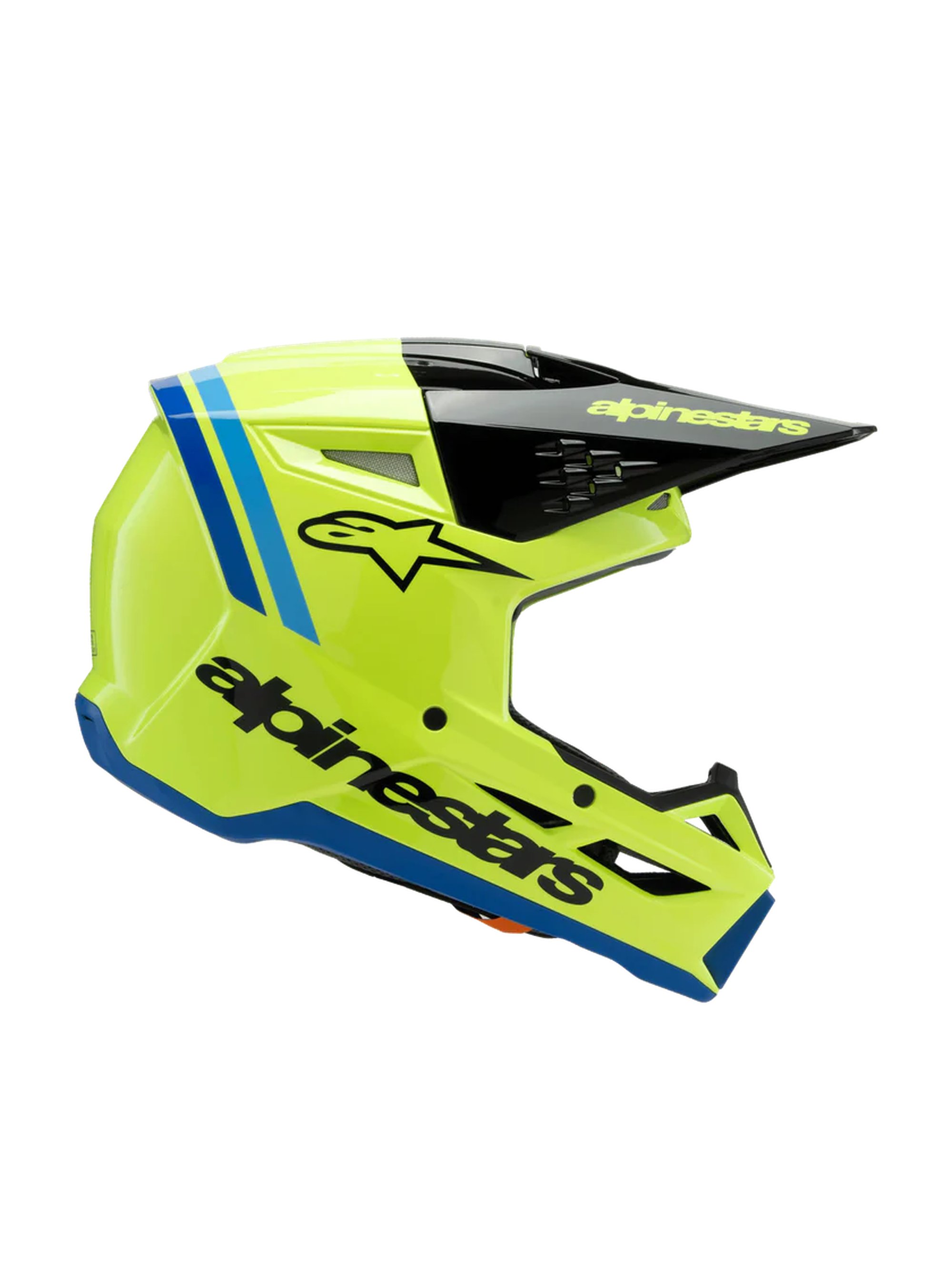 Alpinestars Hjälm SM3 Youth Radium Gul Fluo/Svart/Blå 