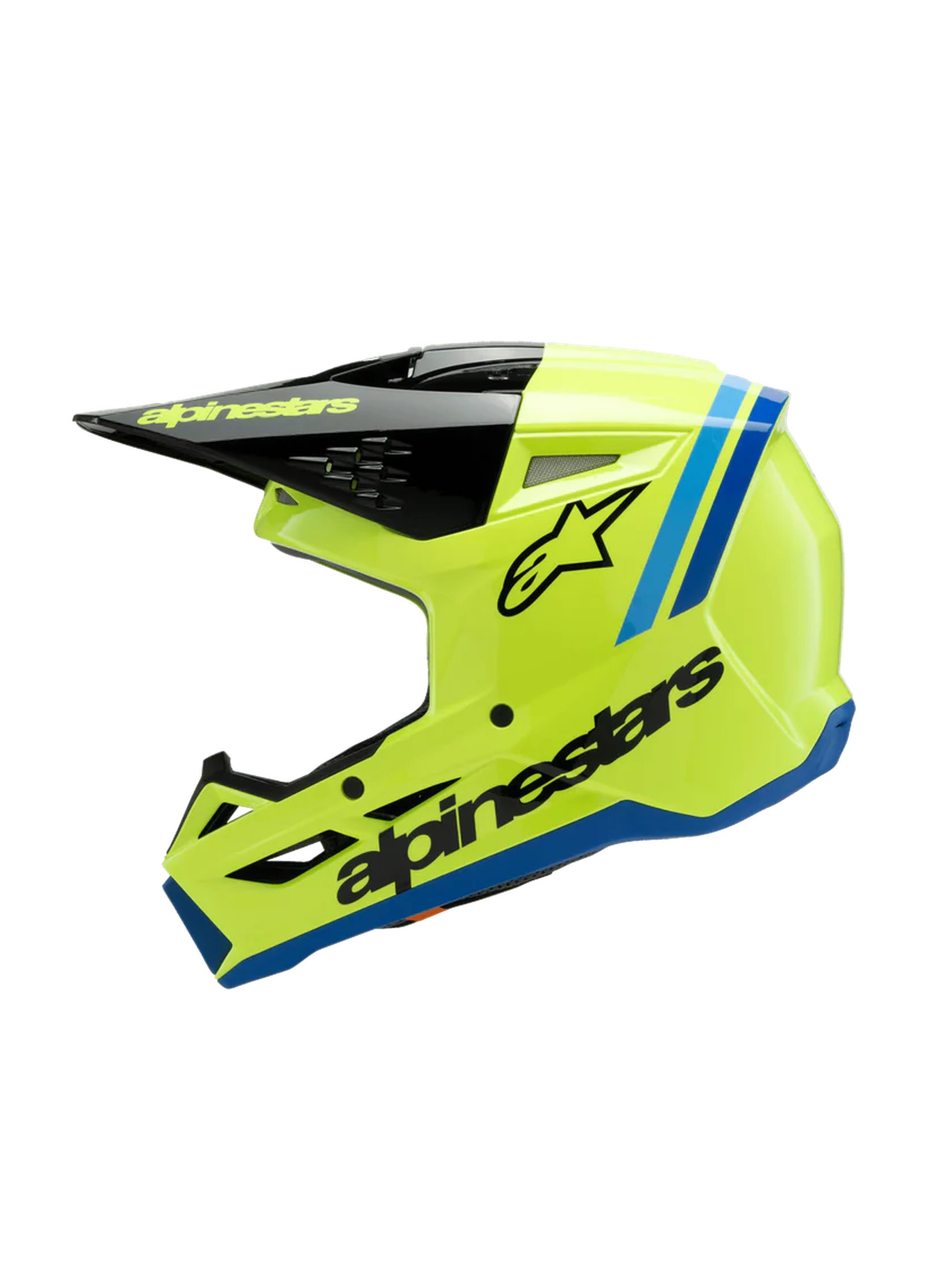 Alpinestars Hjälm SM3 Youth Radium Gul Fluo/Svart/Blå 