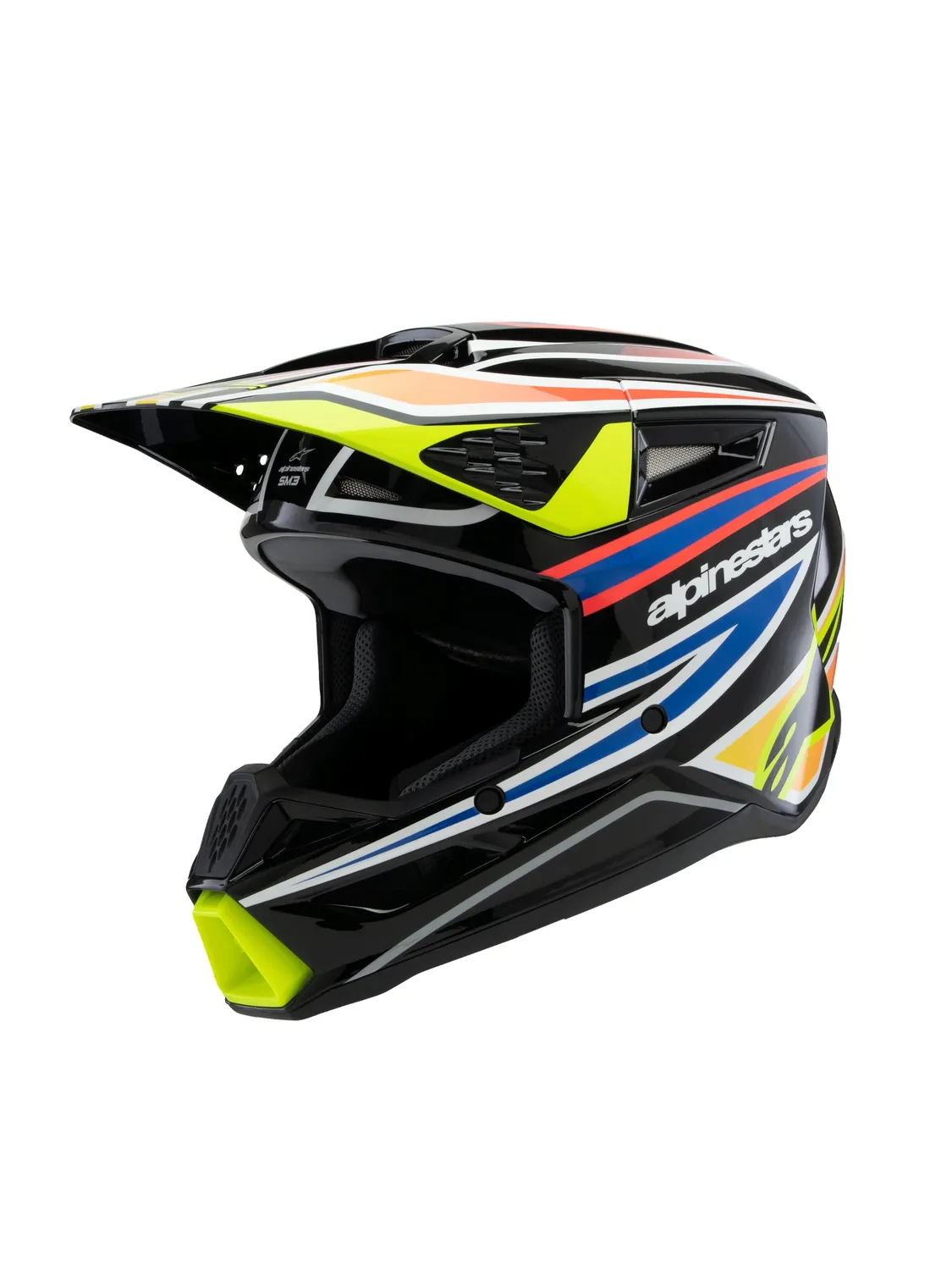 Alpinestars Hjälm SM3 Youth Wurx Svart/Gul FL/Blå 