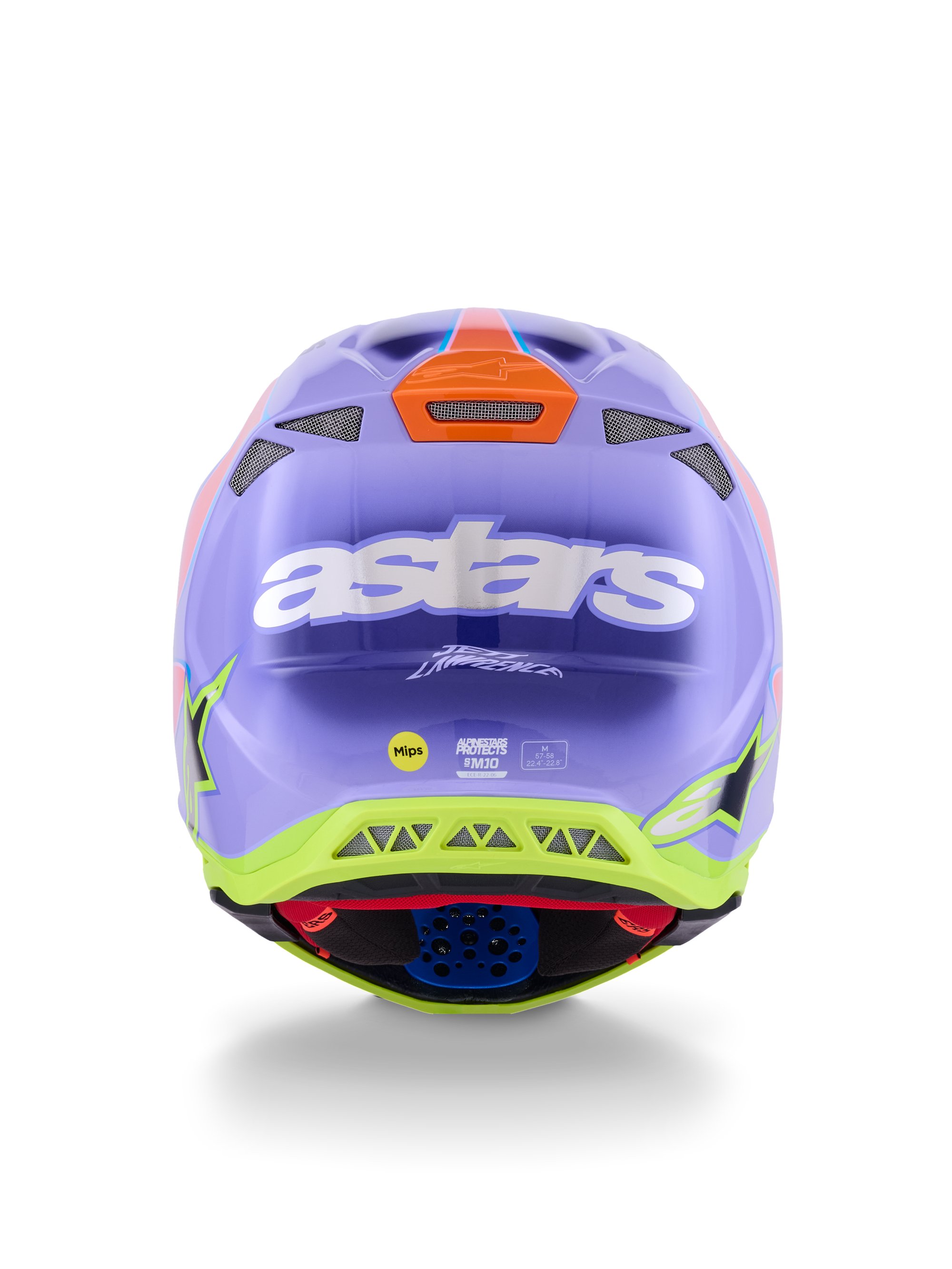 Alpinestars Hjälm S-M10 JL R01 Lila/Fluo Rosa/Fluo Gul