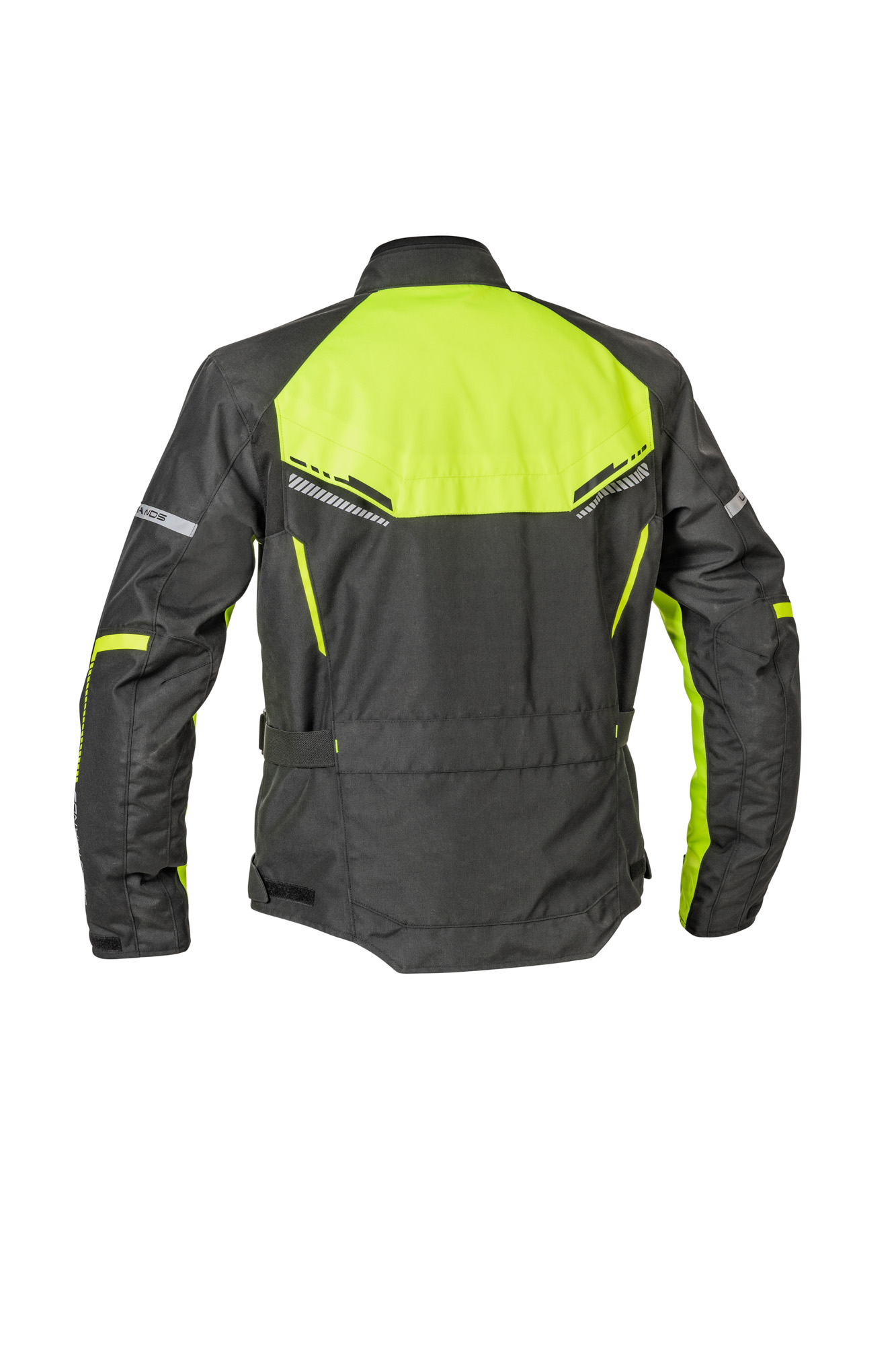 Lindstrands textiljacka Lomsen Svart/HV gul 
