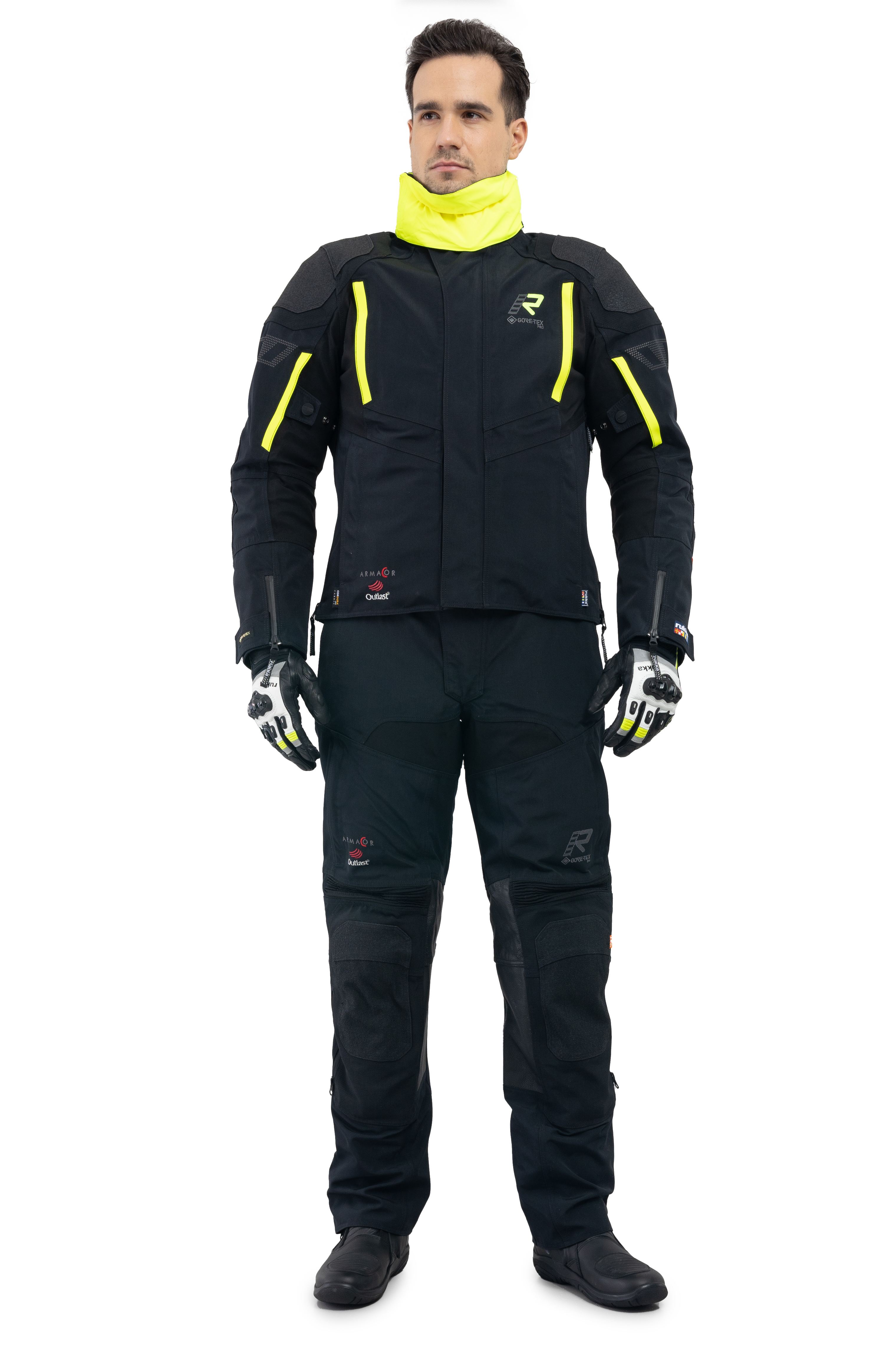 RUKKA SHIELD-R Jacka Svart/Gul