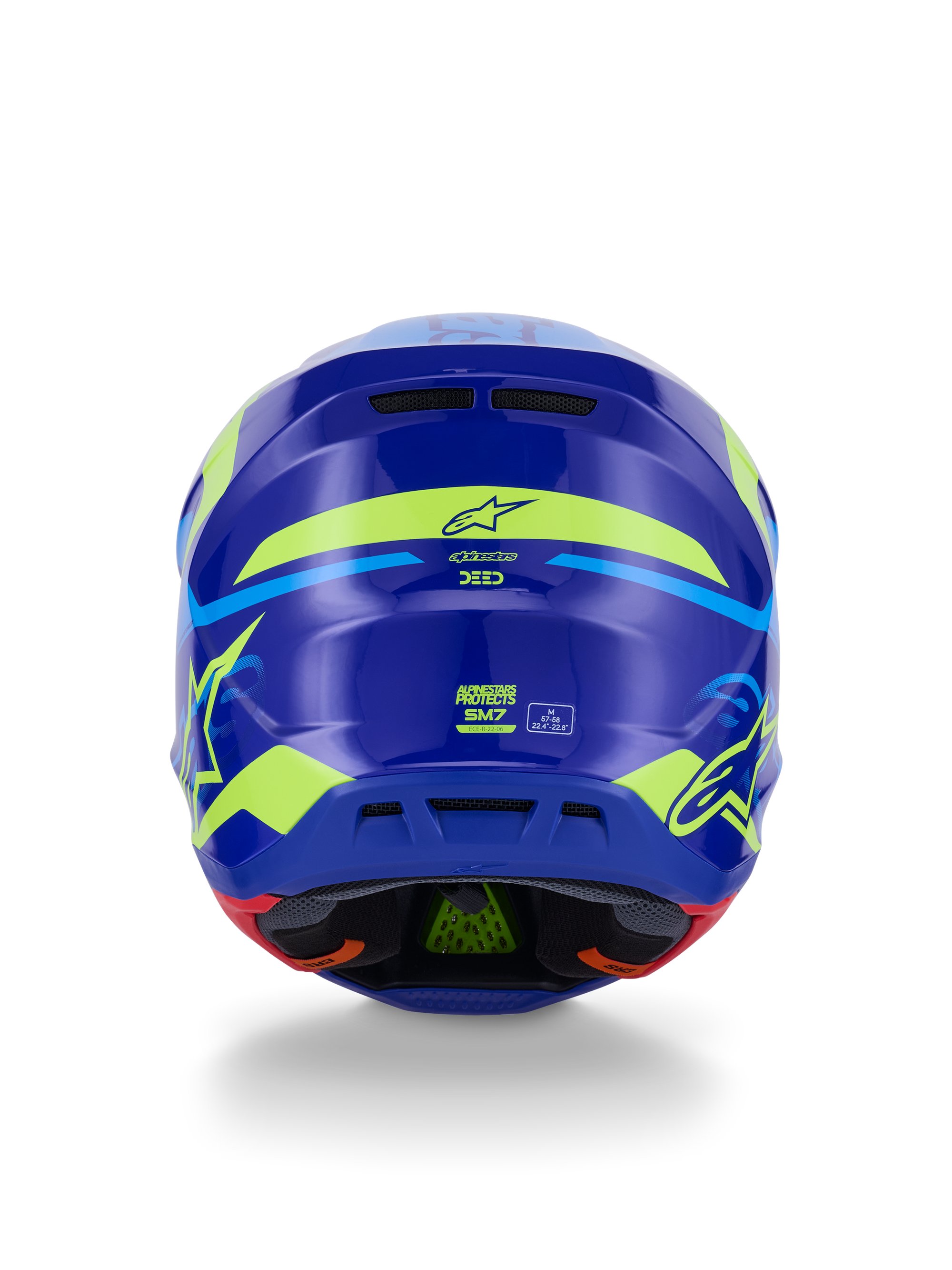 Alpinestars Hjälm S-M7 Deed Blå/Fluo Gul