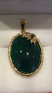 Hänge m mörkgrön agat 18K 180574H 