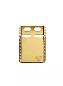 ID-bricka 19x27mm facetterad 18K